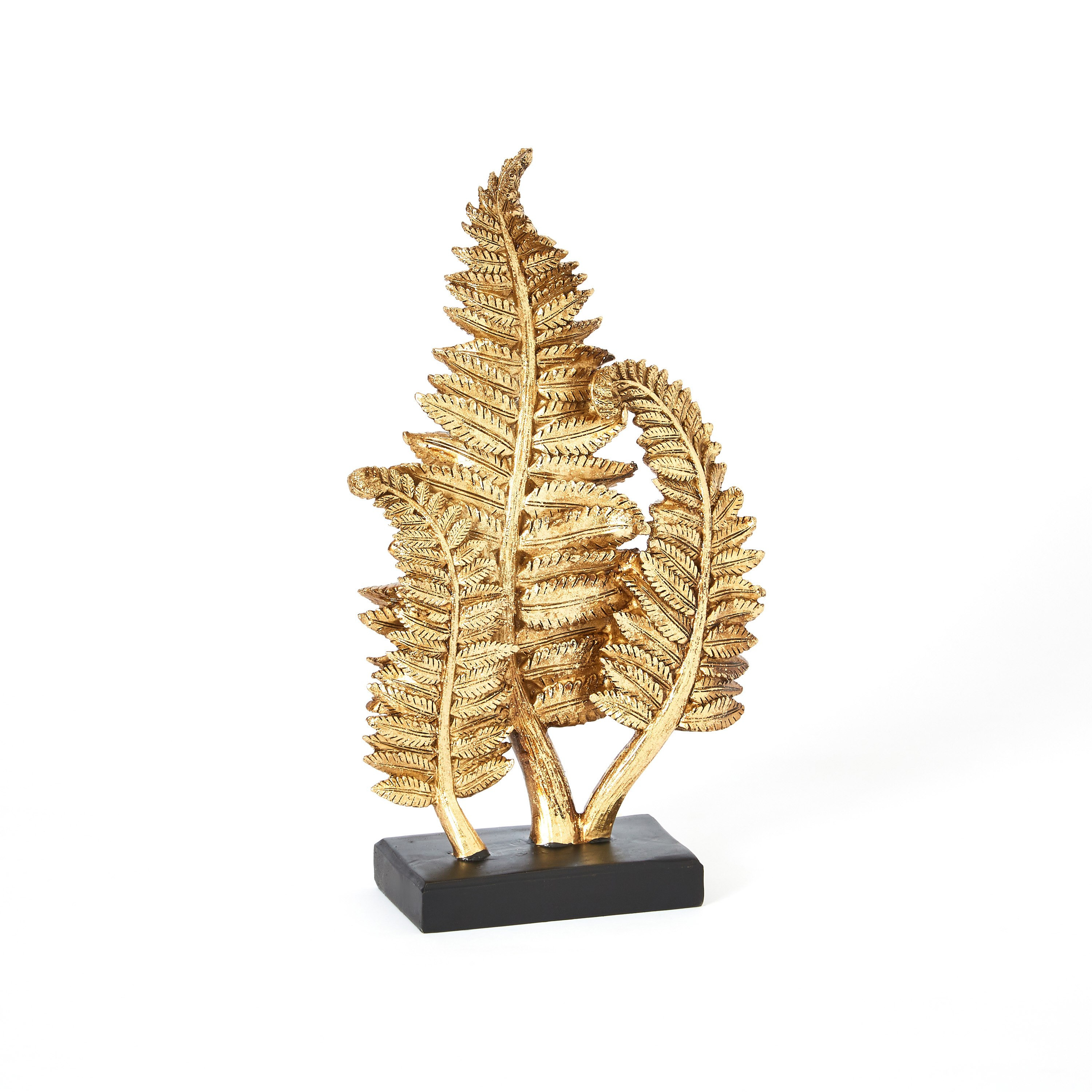 Zoie Polyresin 3-Fern Leaf Sculpture - 19.5x9x33 cm-hbxhomeware-homedecor-figurinesandornaments-image-4