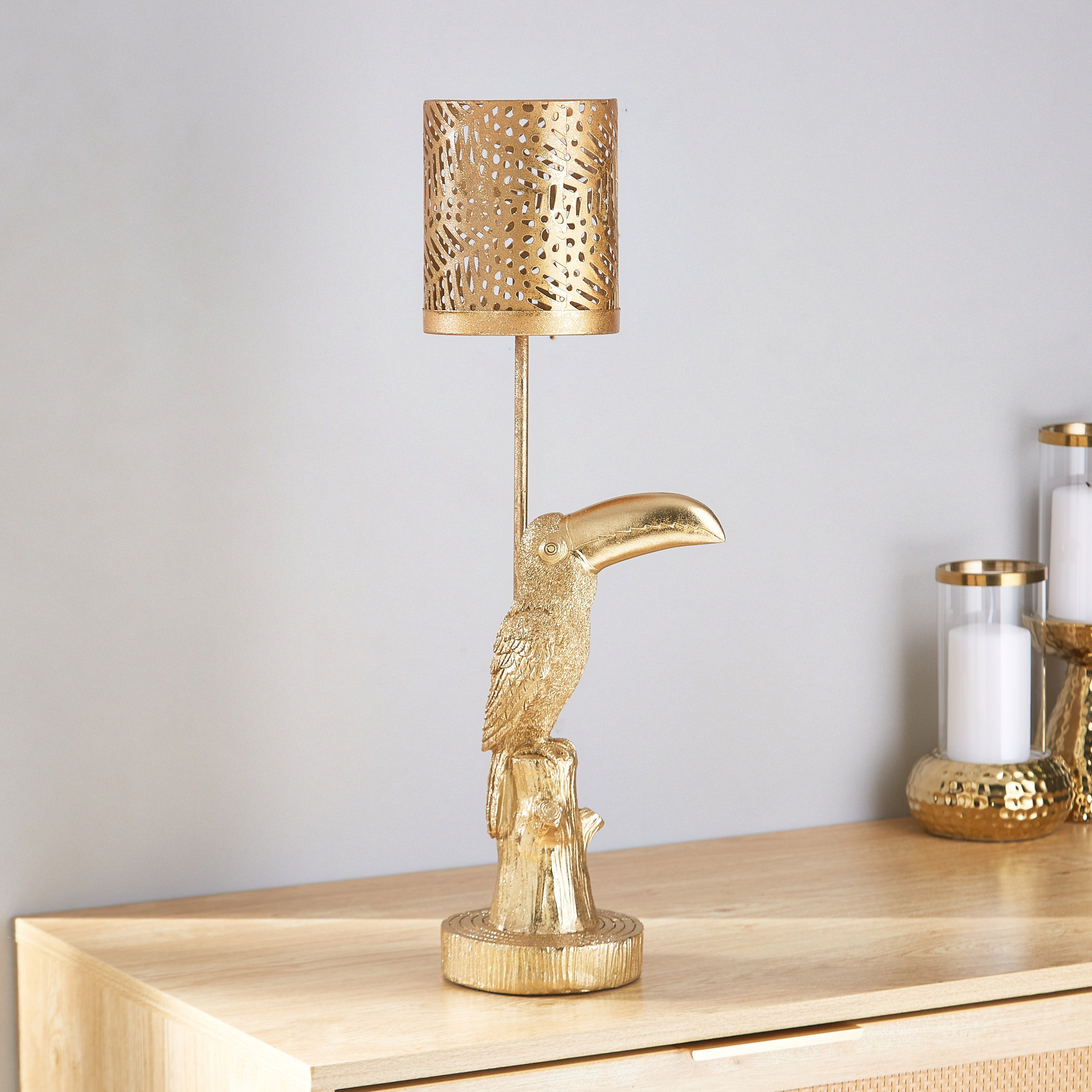 حامل شموع بوليريسين بتصميم طوقان من زوي- 15.5x19x53 سم-hbxbedroom-homefragrance-candleholders-image-1