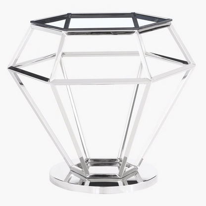 Sira Glass Top End Table