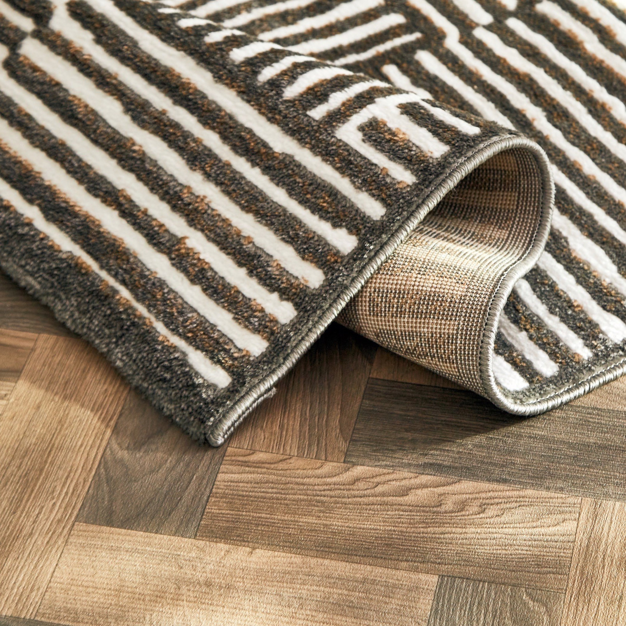 سجادة بولي بروبلين مقاومة للبقع من مشاعل ليون - 60x150 سم-hbxdecorandfurnishings-floorcoverings-rugs-image-3