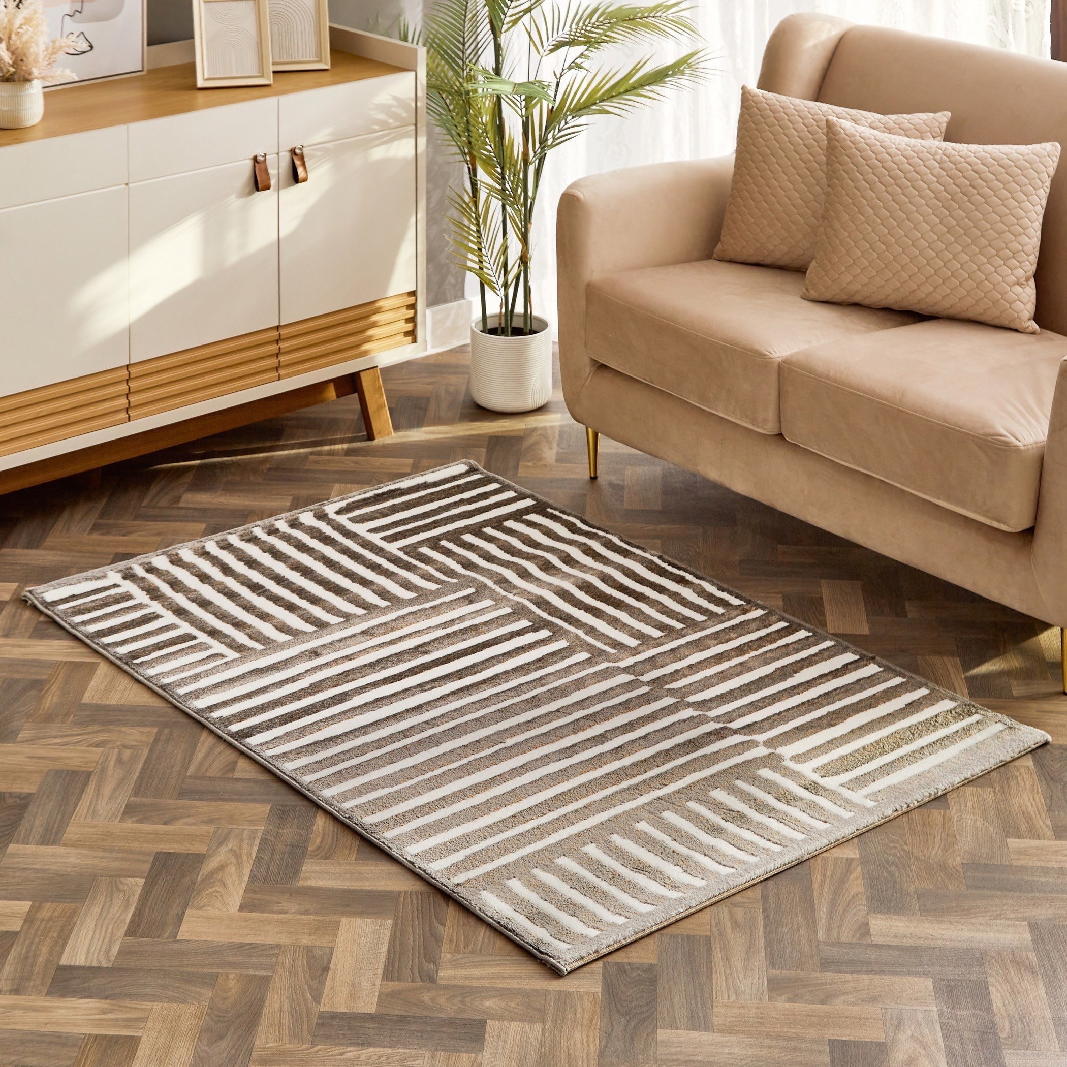 سجادة بولي بروبلين مقاومة للبقع من مشاعل ليون - 110x160 سم-hbxdecorandfurnishings-floorcoverings-rugs-image-4