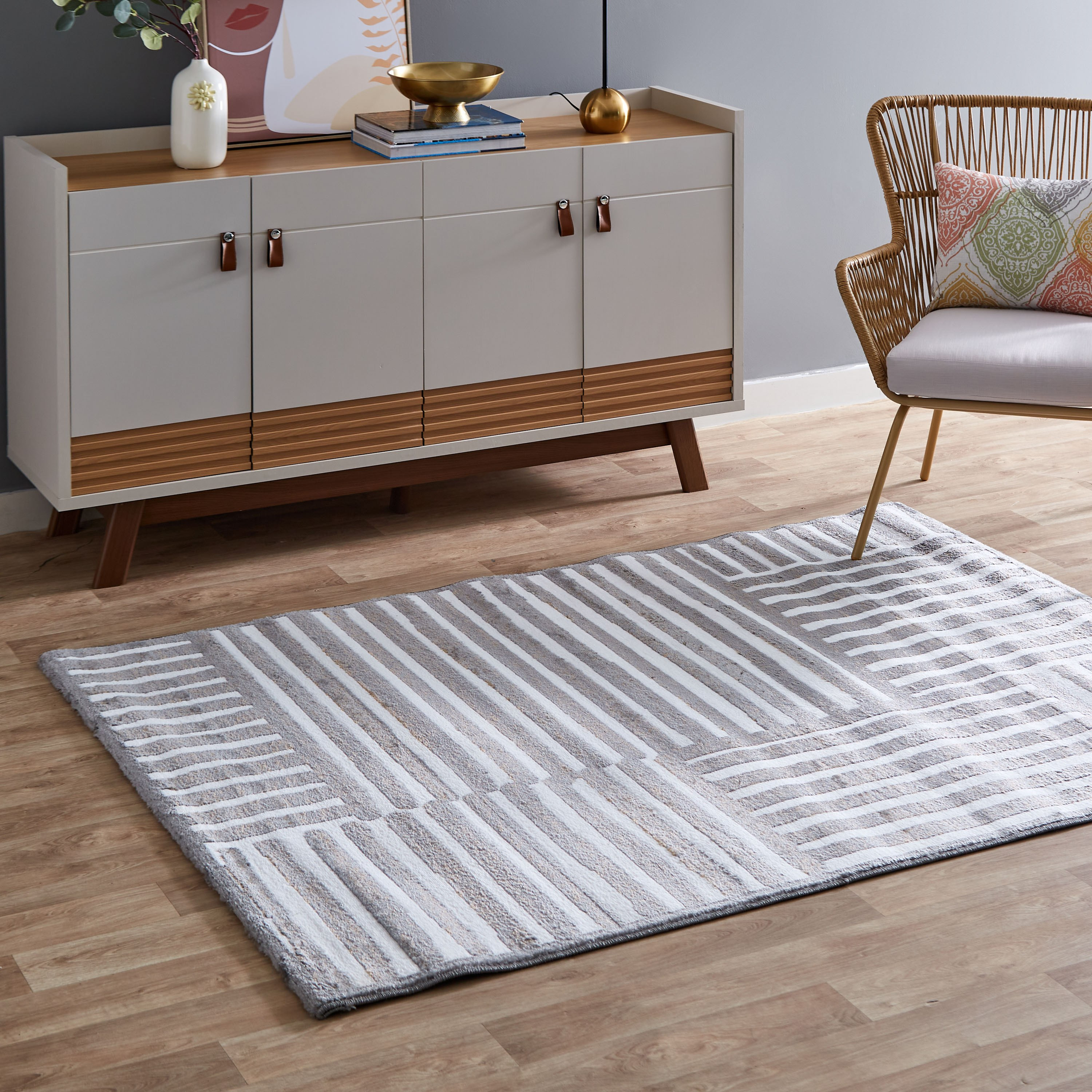 سجادة بولي بروبلين مقاومة للبقع من مشاعل ليون - 150x200 سم-hbxdecorandfurnishings-floorcoverings-rugs-image-4