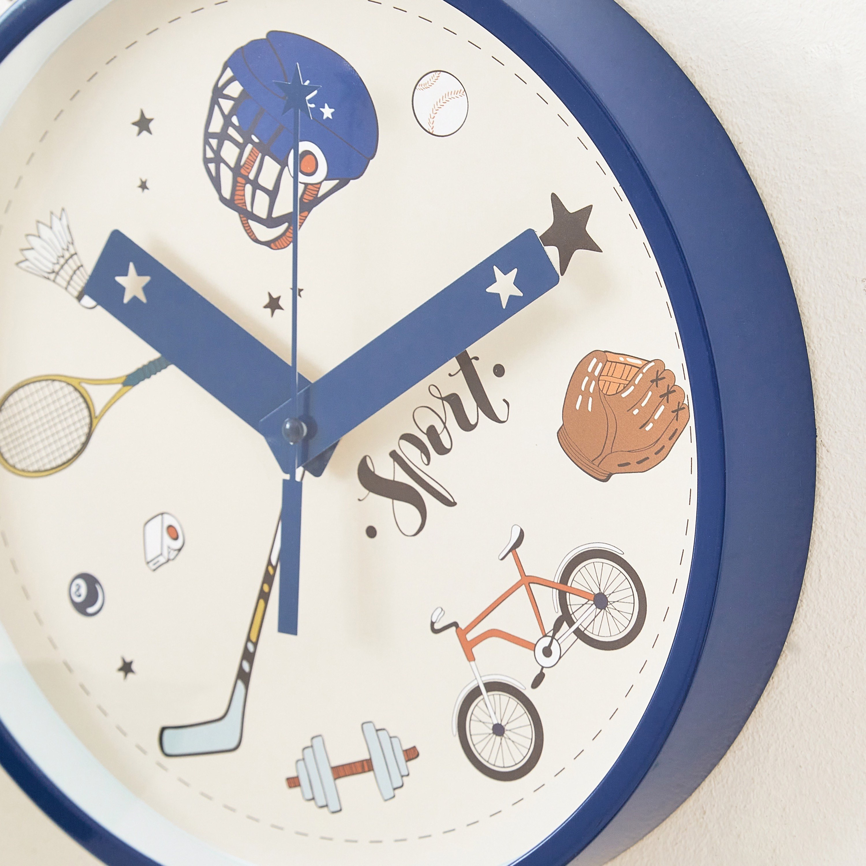 ساعة حائط بطبعات رياضية من إيرا - 25×25×4 سم-hbxhomeware-hbxkidsandyouth-image-3