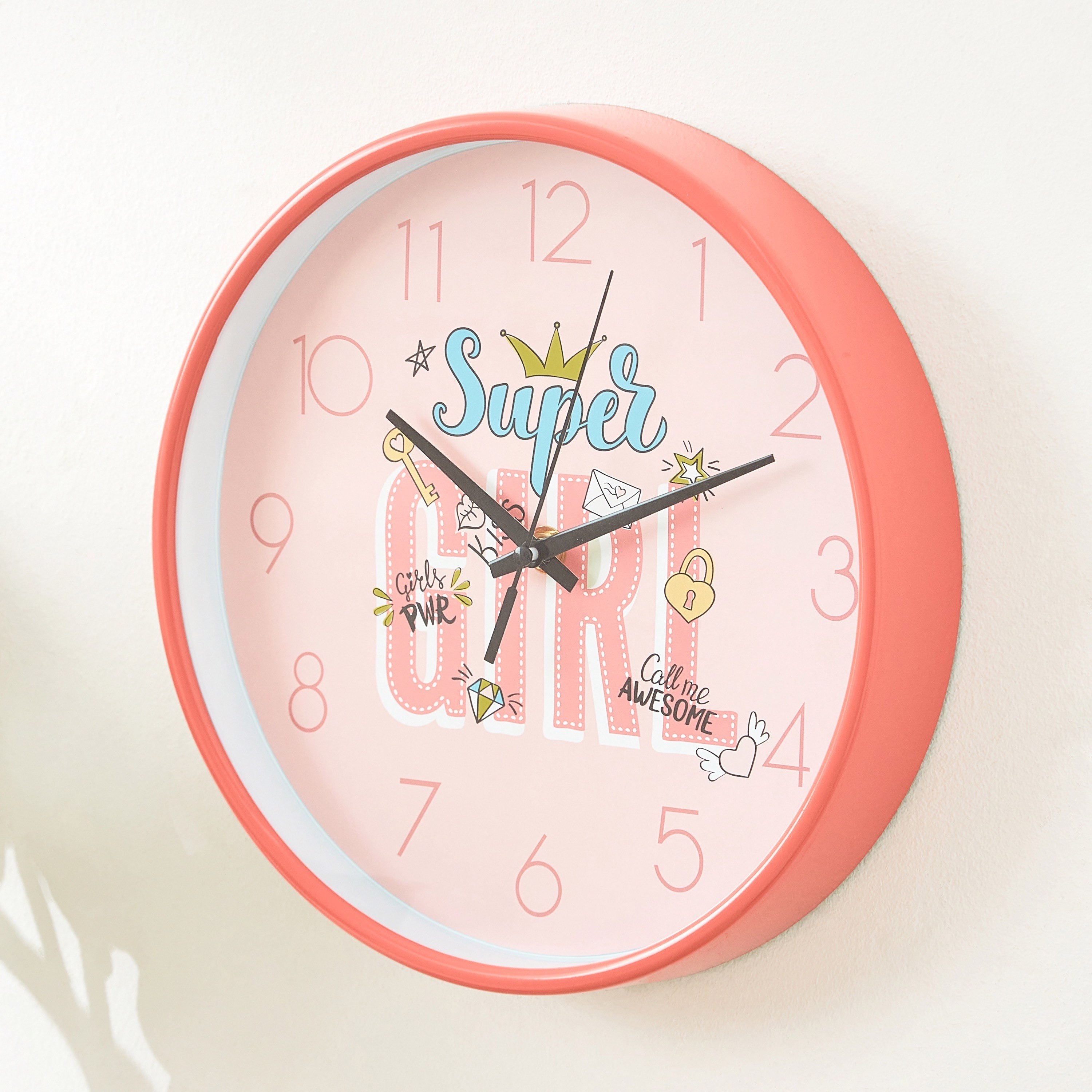 ساعة حائط سوبر جيرل من إيرا- 25x25x4 سم-hbxhomeware-hbxkidsandyouth-image-2