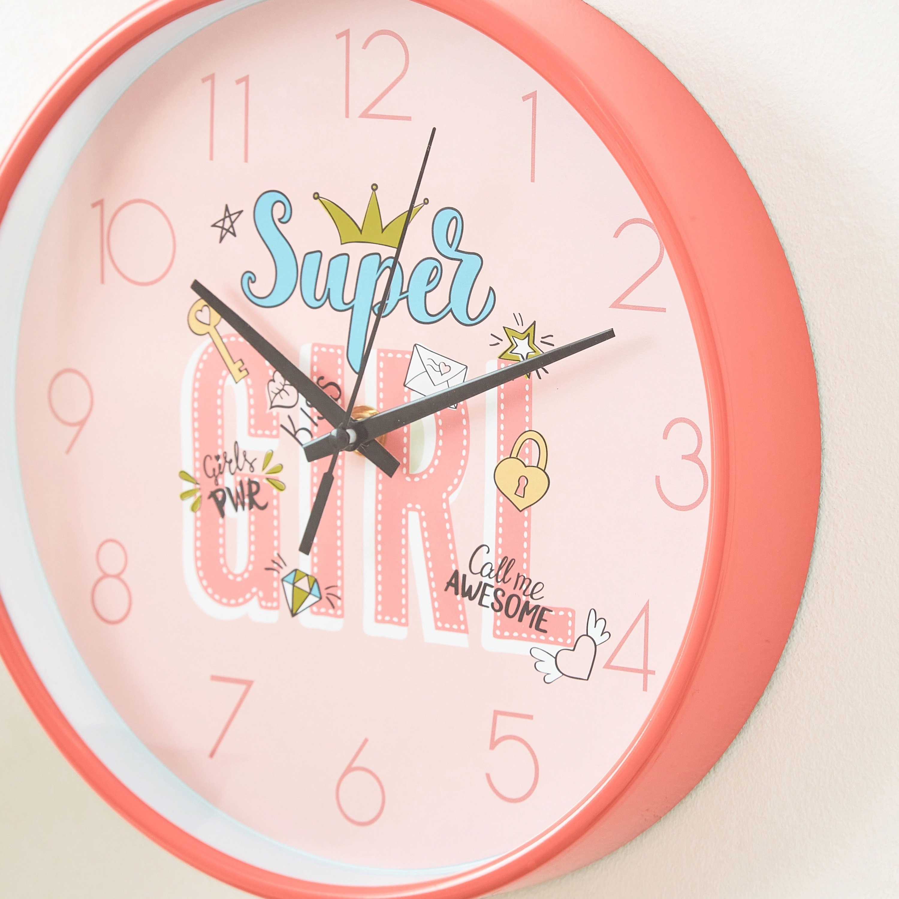 ساعة حائط سوبر جيرل من إيرا- 25x25x4 سم-hbxhomeware-hbxkidsandyouth-image-3
