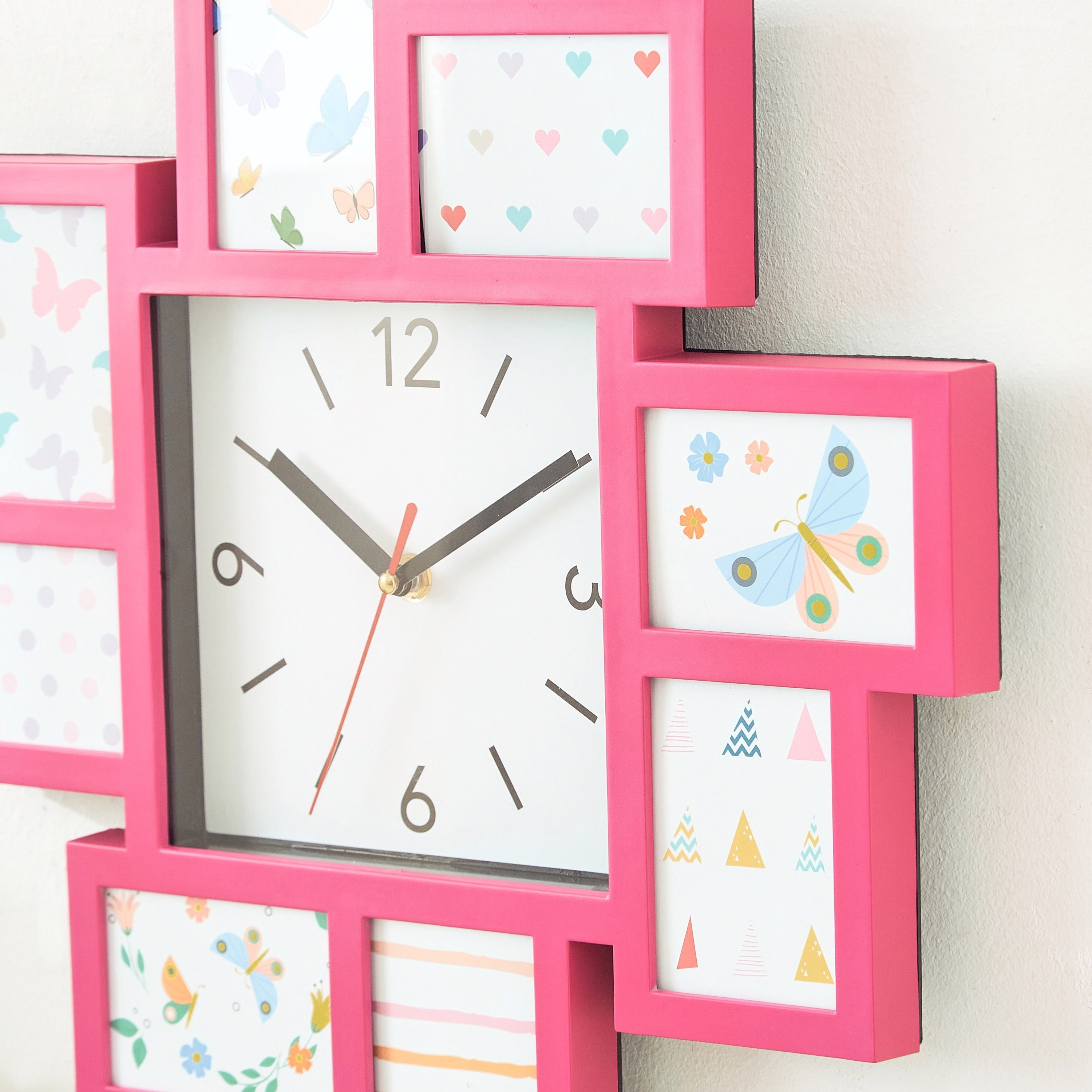 ساعة حائط مع إطار للصور من إيرا- 37.6x37.6x4.2 سم-hbxhomeware-hbxkidsandyouth-image-3