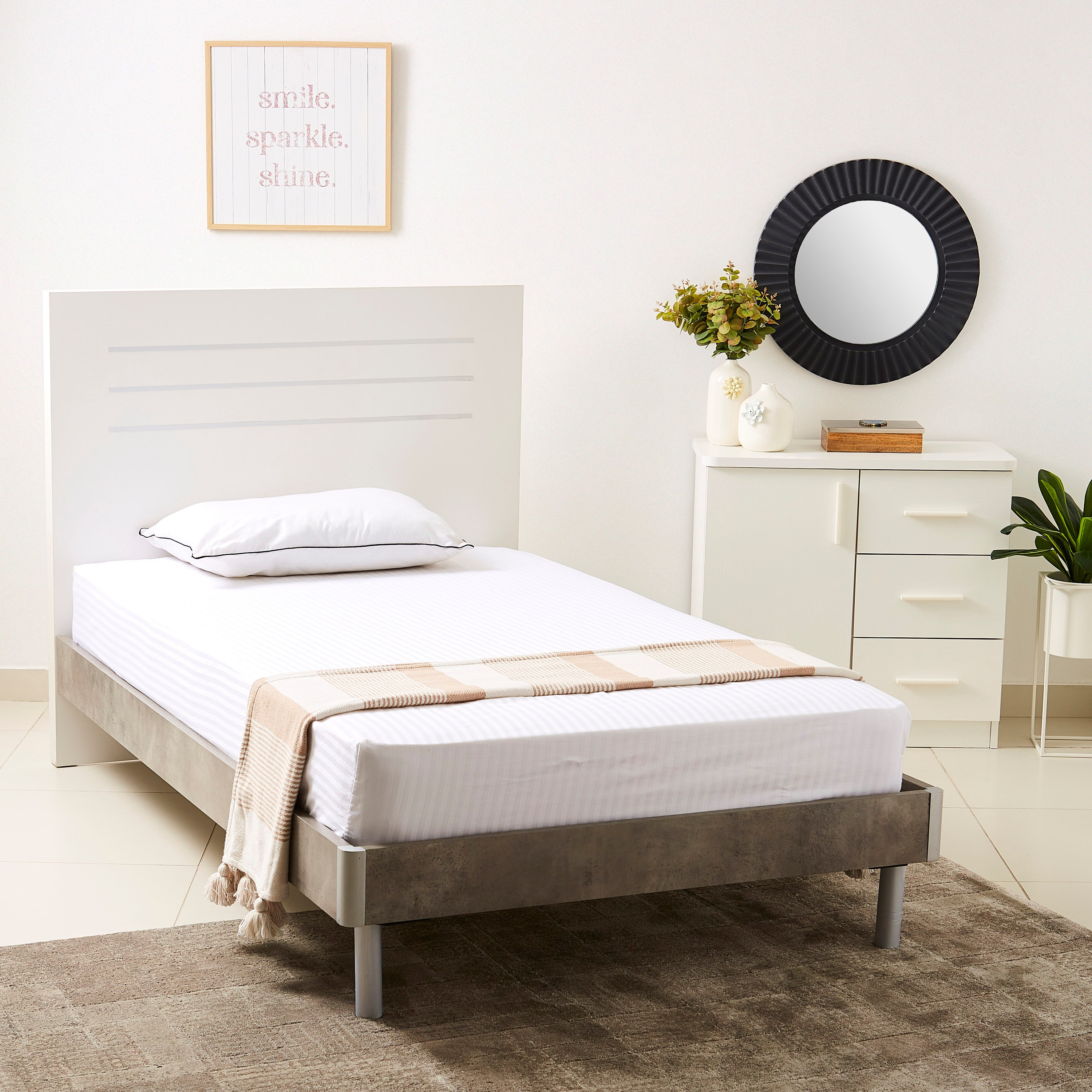 شرشف مطّاطي مزدوج مقلّم ستان من هاميلتون- 120x200+33 سم-hbxhomeware-hbxbedroom-image-5