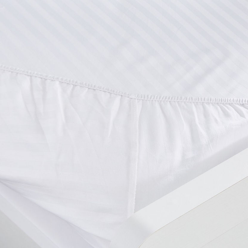 Hamilton Satin Striped Queen Fitted Sheet - 150x200+33 cm-Sheets and Pillow Covers-image-3