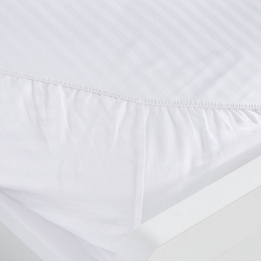 Hamilton Satin Stripe Super King Fitted Sheet - 200x200+33 cm-Sheets and Pillow Covers-image-3