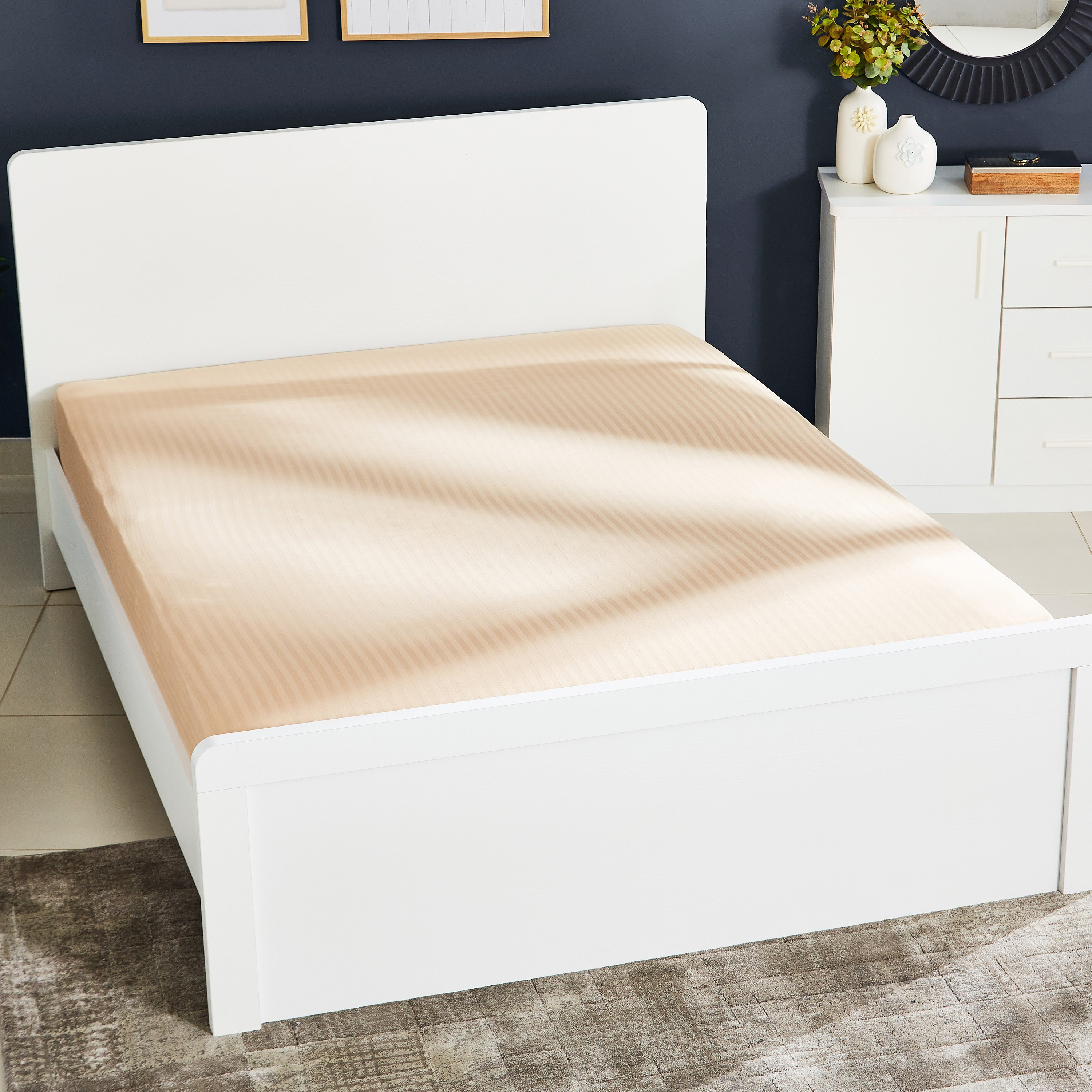 شرشف مطاطي سوبر كينج مخطّط ستان من هاميلتون - 200x200+33 سم-hbxhomeware-hbxbedroom-image-1