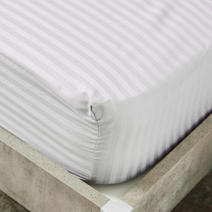 Hamilton Satin Striped Twin Fitted Sheet - 120x200+33 cm
