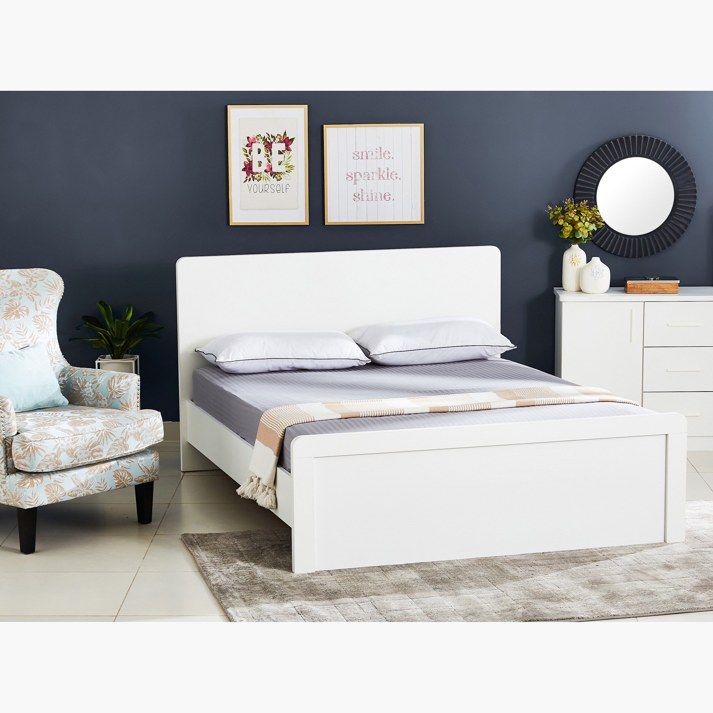 شرشف مطّاطي كوين ساتن مخطّط من هاميلتون - 150x200+33 سم-hbxhomeware-hbxbedroom-image-5