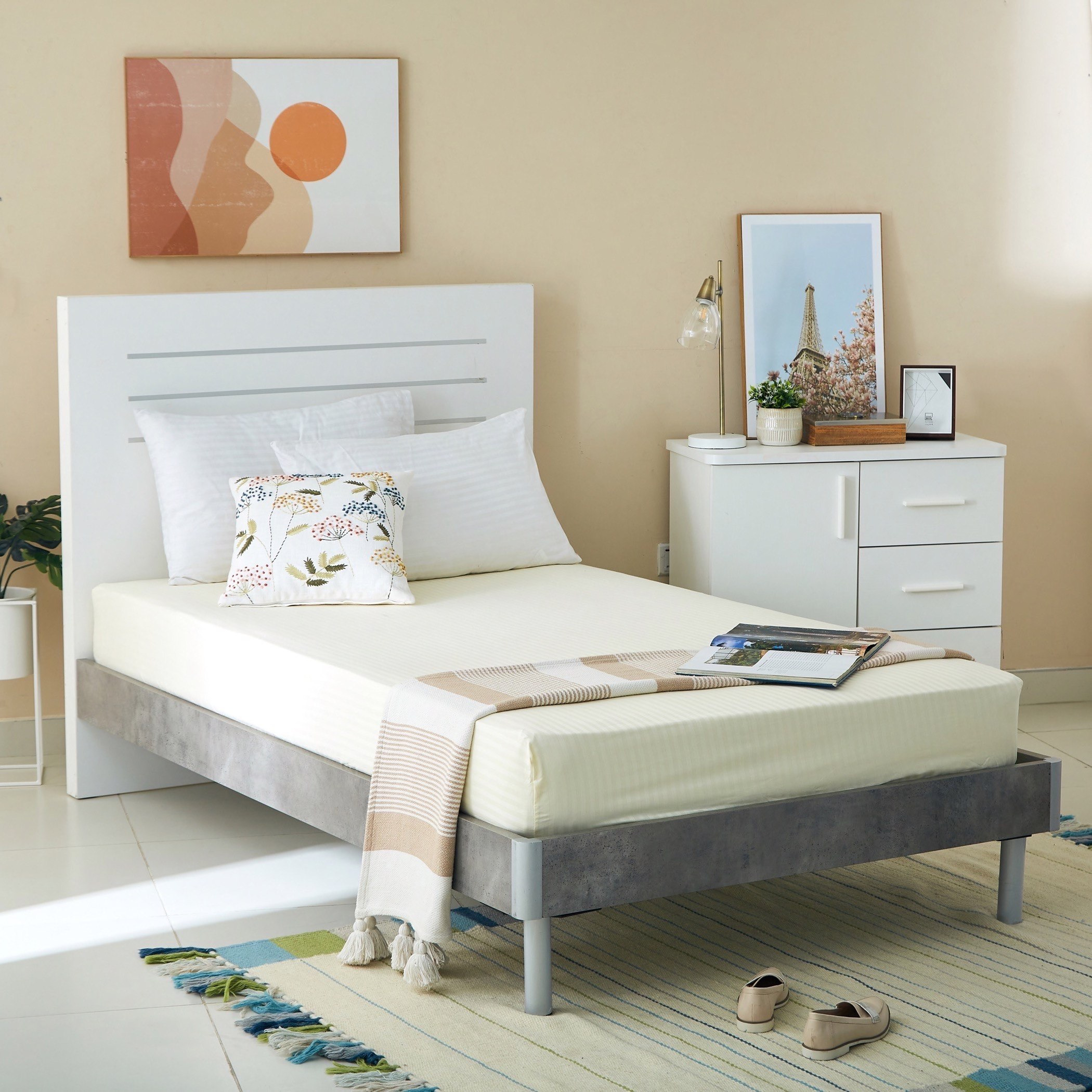شرشف مطّاطي ساتن مزدوج ومخطّط من هاميلتون - 120x200+33 سم-hbxhomeware-hbxbedroom-image-5