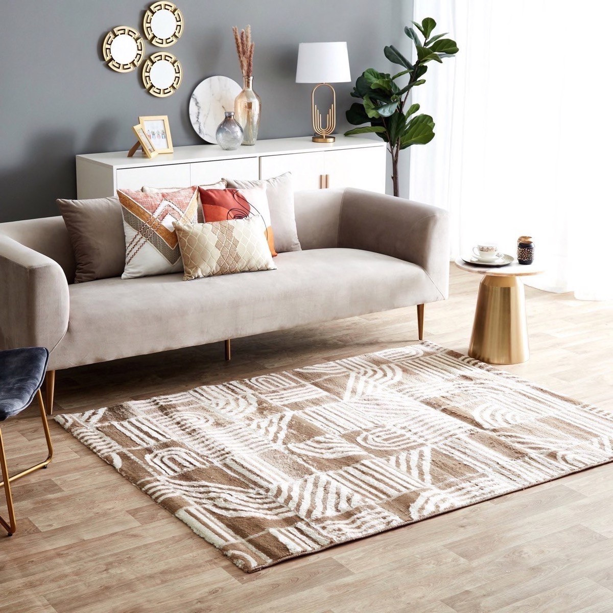 سجادة بولي بروبلين مقاومة للبقع من زايان جاري - 150x200 سم-hbxdecorandfurnishings-floorcoverings-rugs-image-1