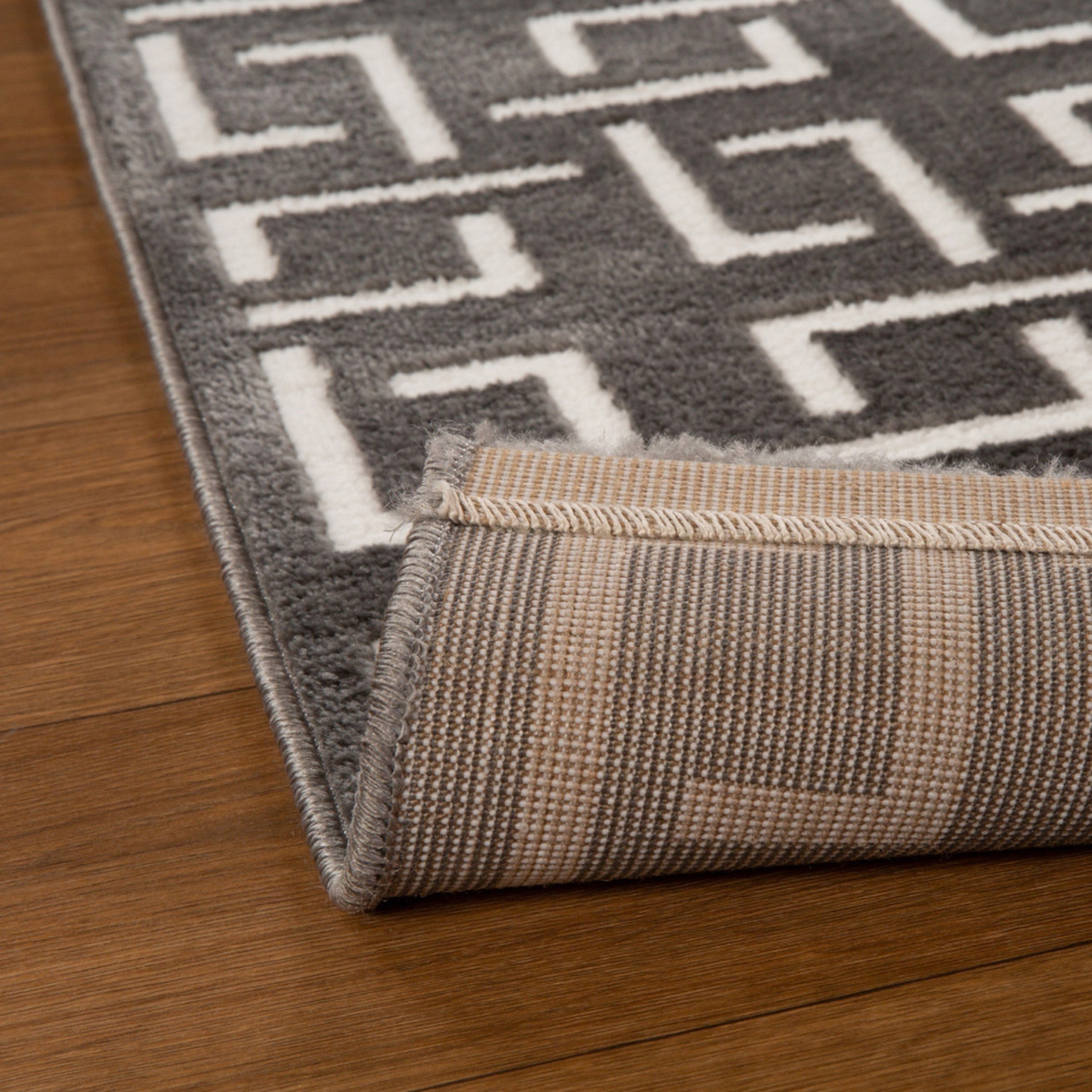 Zayaan Mason Stain Resistant Polypropylene Rug - 60x150 cm-hbxdecorandfurnishings-floorcoverings-rugs-image-6