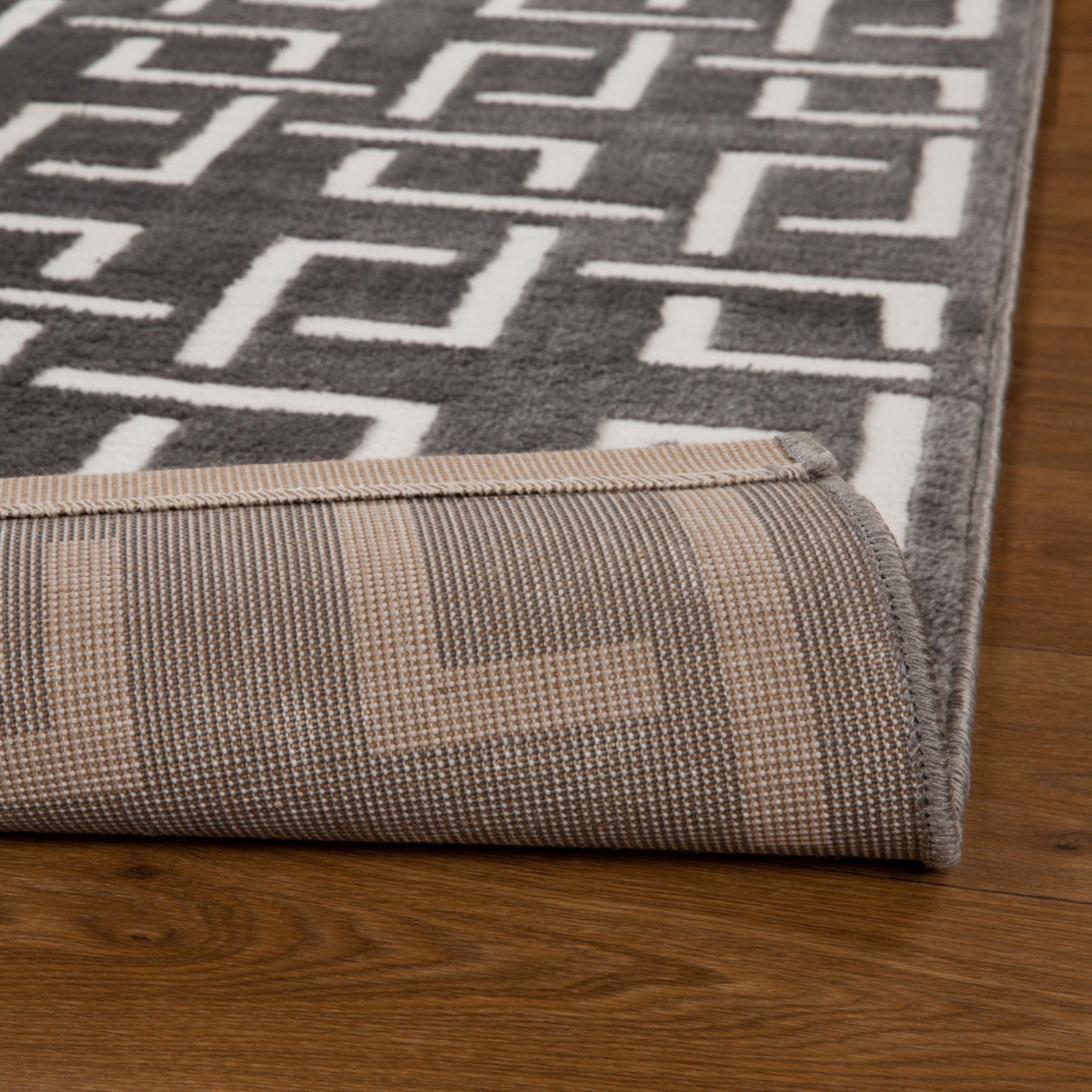 Zayaan Mason Stain Resistant Polypropylene Rug - 150x200 cm-hbxdecorandfurnishings-floorcoverings-rugs-image-6