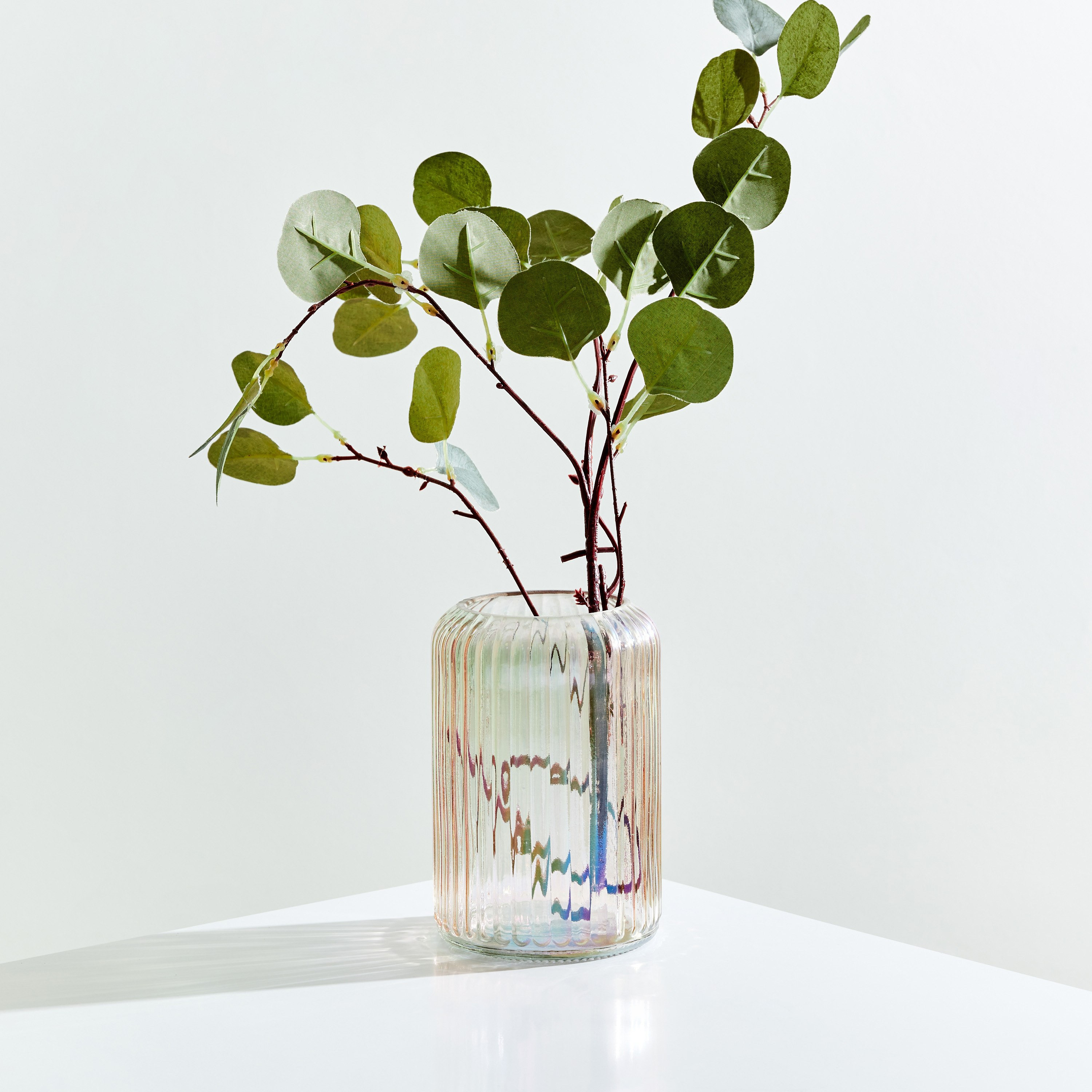 Elenor Iridescence Glass Vase - 10.8x16.5 cm-hbxbedroom-decorandaccessories-vases-image-1