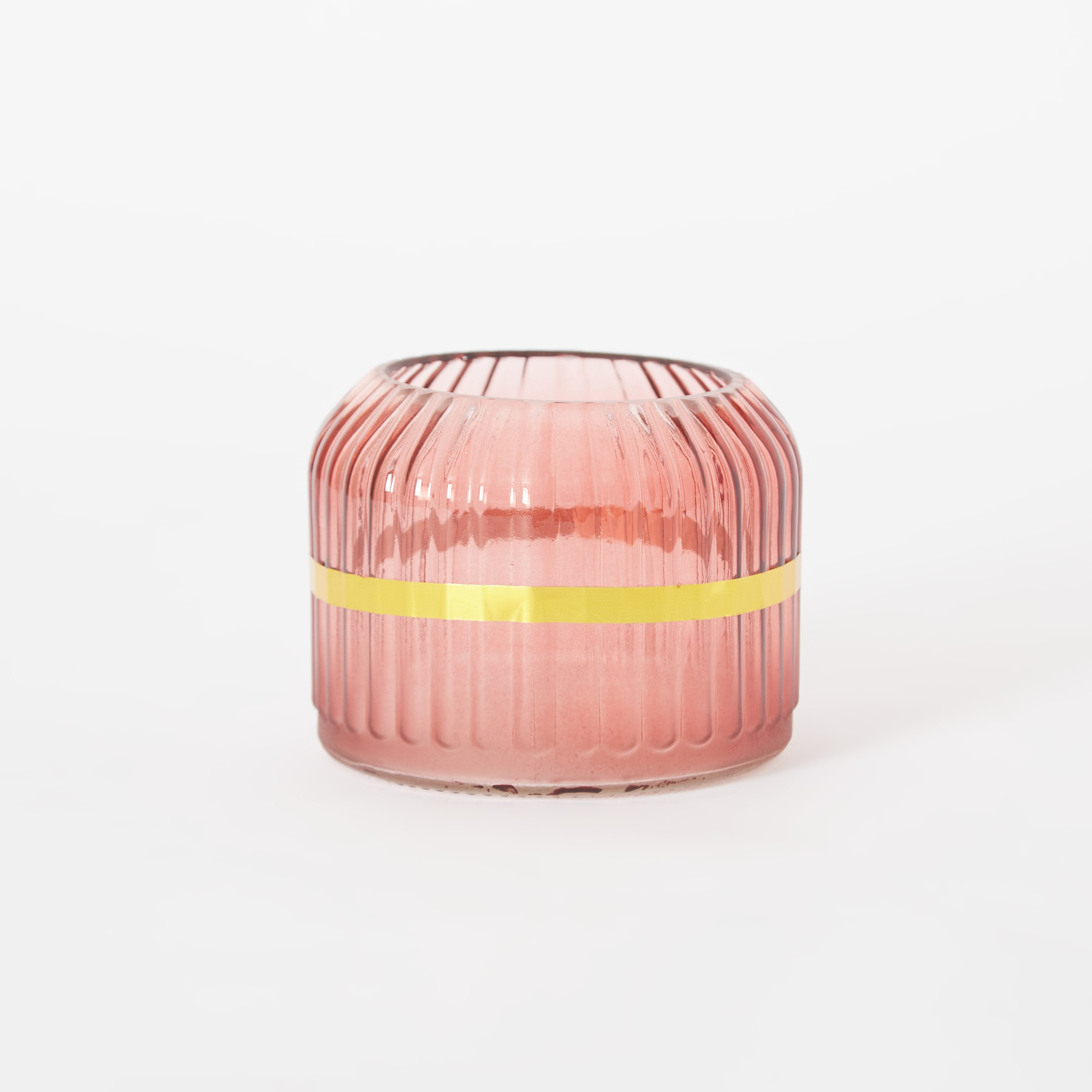 Elenor Ribbed Glass Vase - 10.8x8.7 cm-hbxbedroom-decorandaccessories-vases-image-6