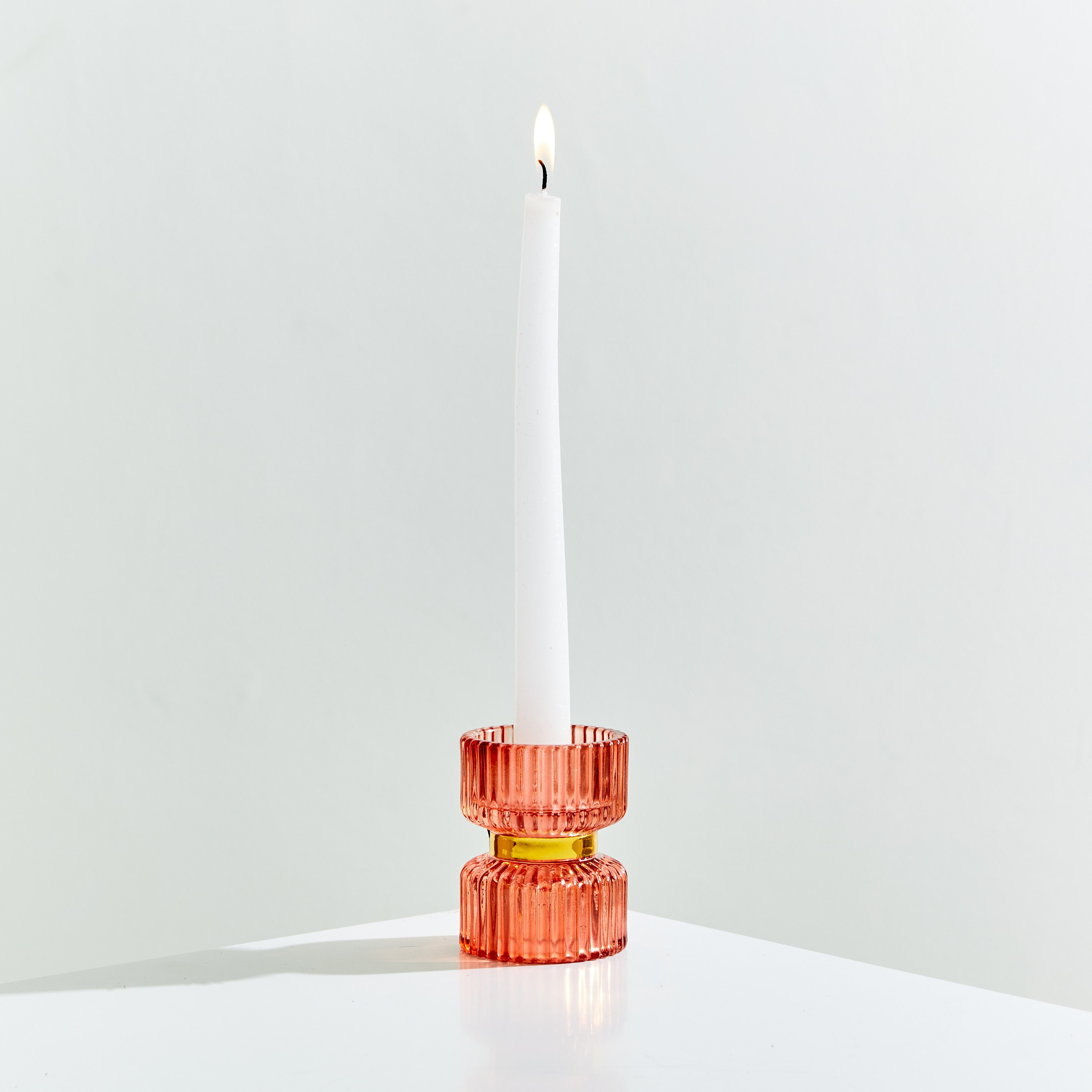 حامل شموع زجاجي متعدد الطبقات من إلينور - 6x8 سم-hbxlivingroom-decorandaccessories-candleholders-image-1