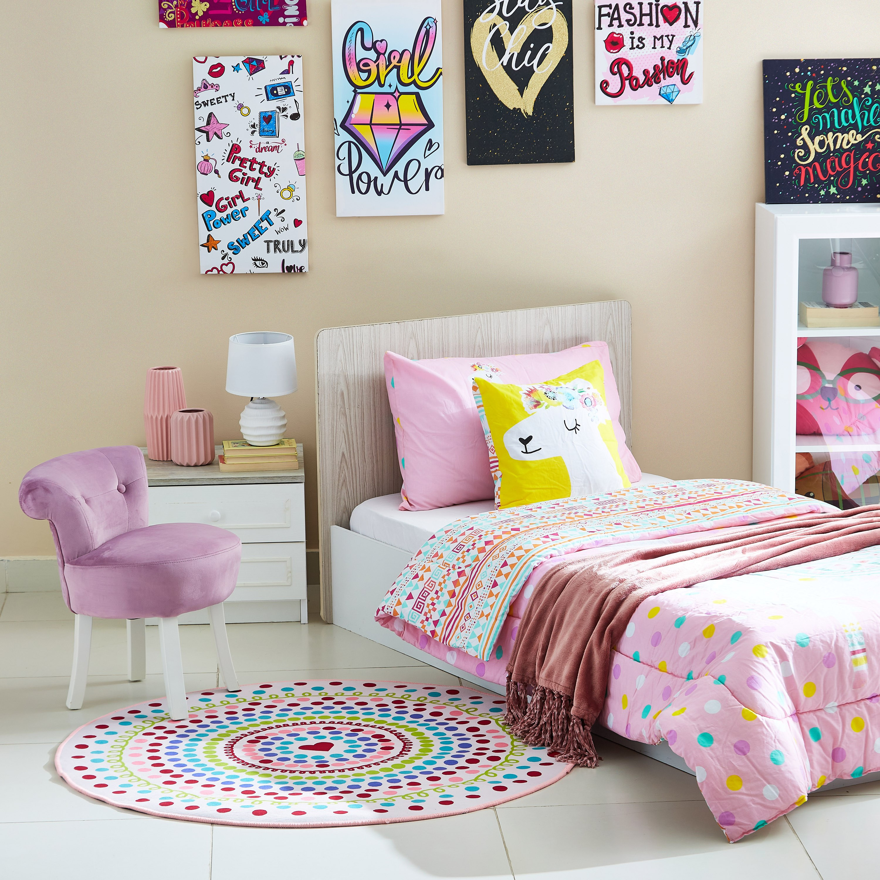 سجادة مستديرة للأطفال بطبعات قلب - 120 سم-hbxhomeware-hbxkidsandyouth-image-5