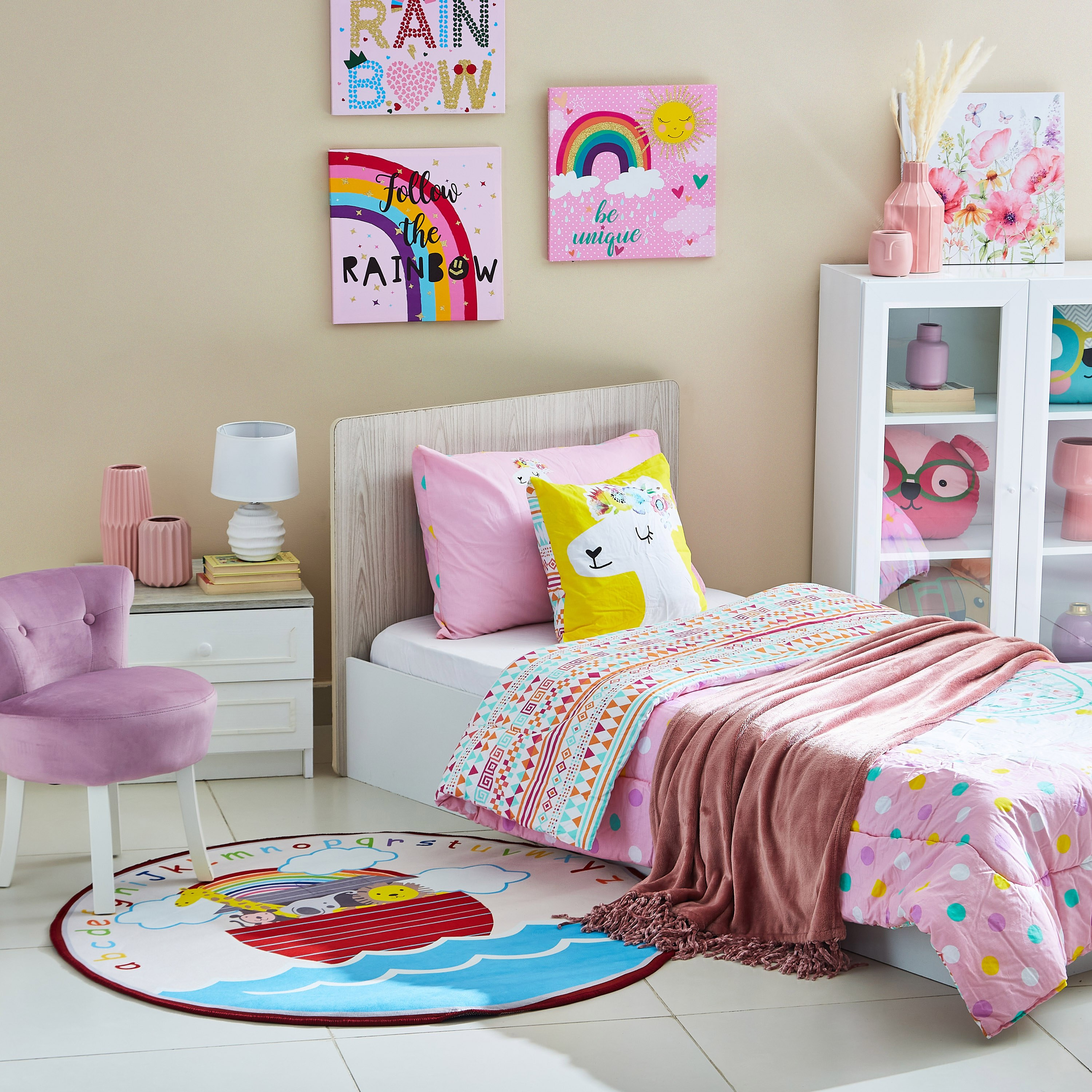 Comfy Voyage Print Kids' Round Rug - 120 cm-hbxhomeware-hbxkidsandyouth-image-5