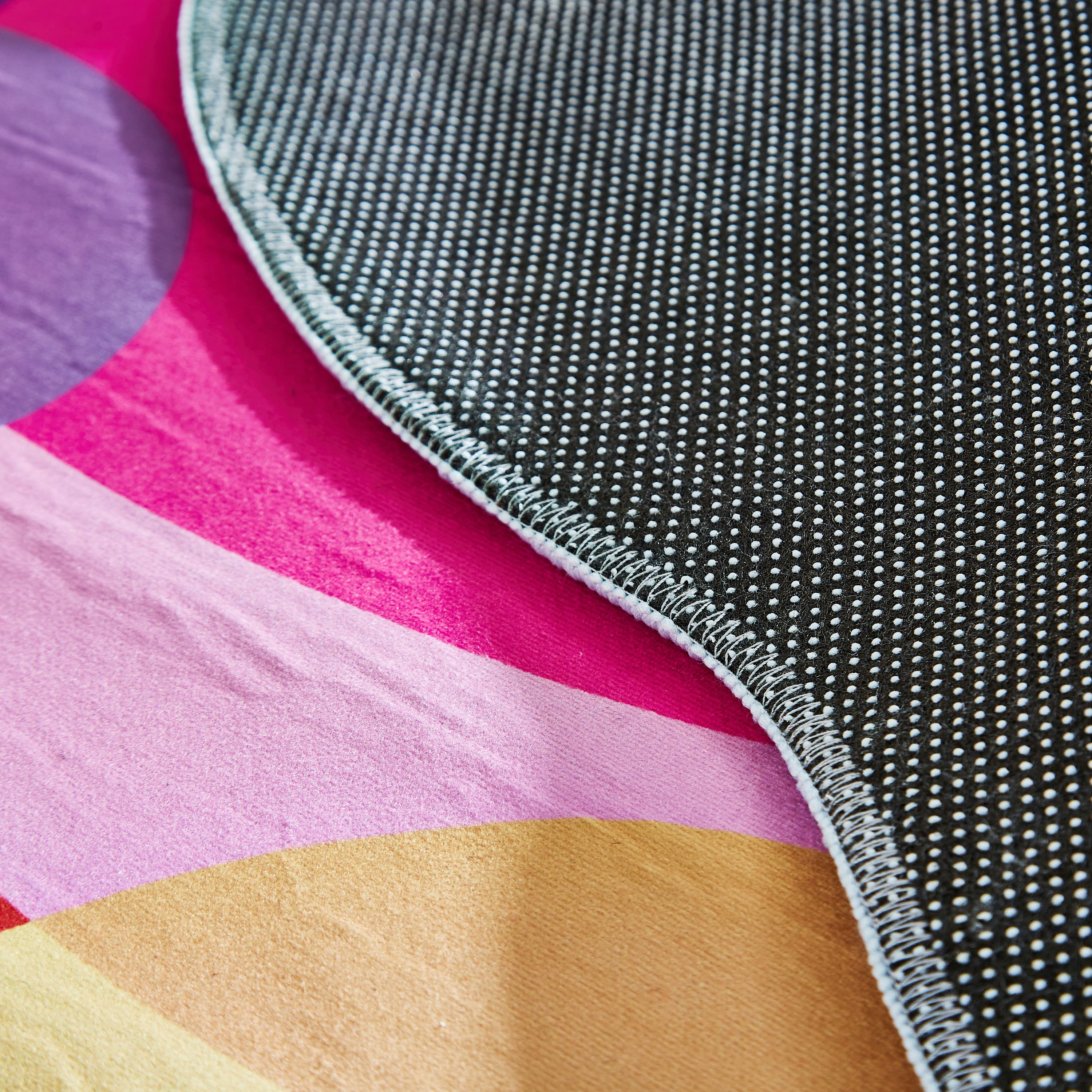 Comfy Circles Printed Shaped Kids' Rug - 120 cm-hbxhomeware-hbxkidsandyouth-image-4