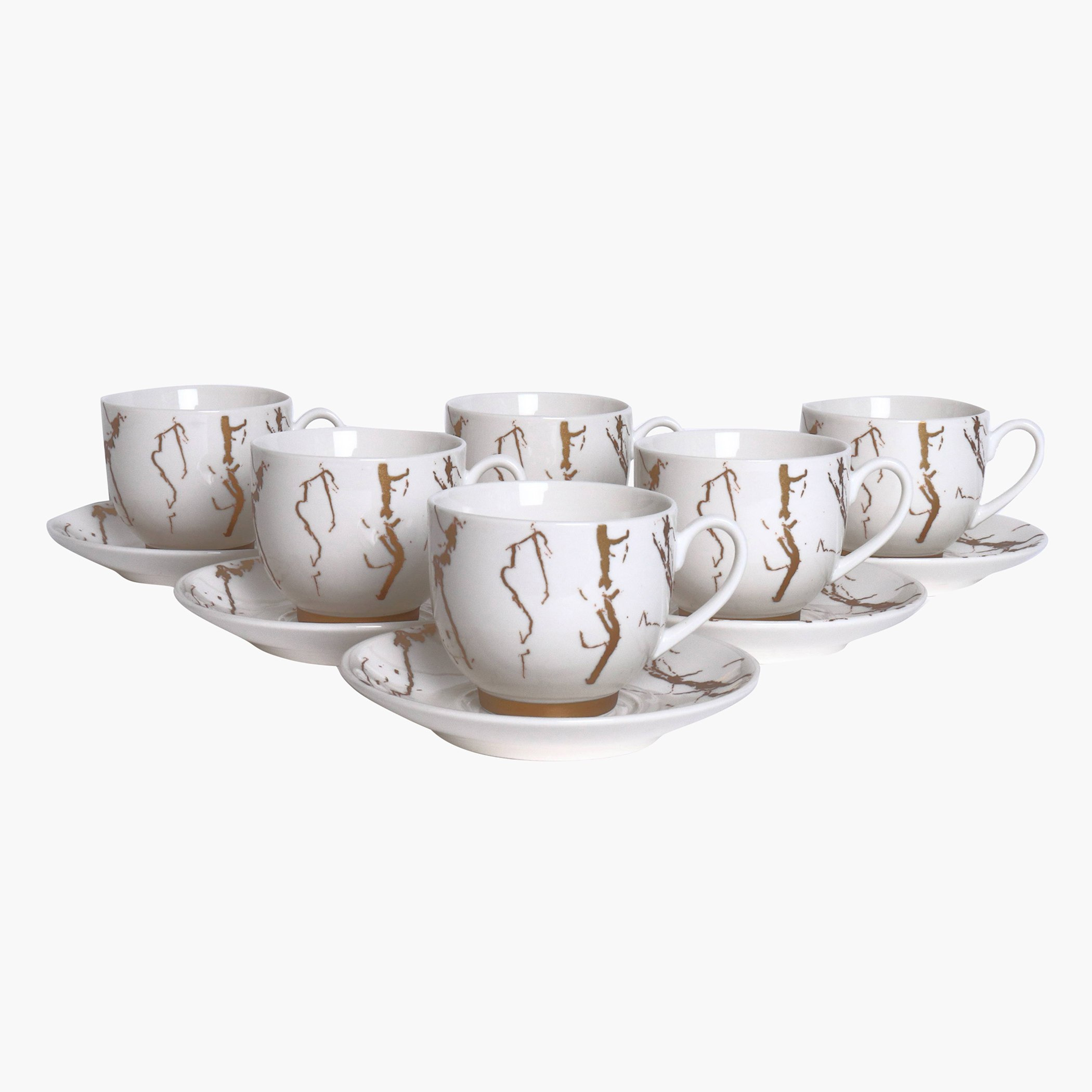طقم فناجين وصحون 12 قطعة من أوركيد نيو - 220 مل-hbxhomeware-hbxkitchen-image-1