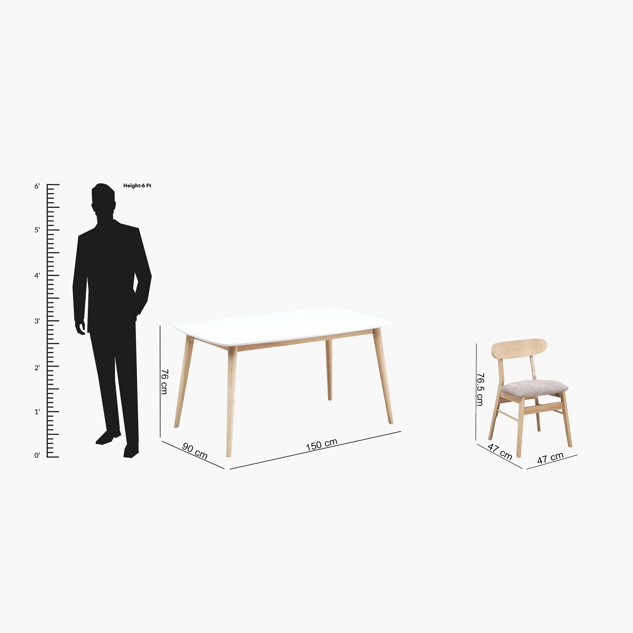 طاولة سفرة لـ6 مقاعد - سويدن-hbxfurniture-diningtablesandsets-diningsets-sixseater-image-4