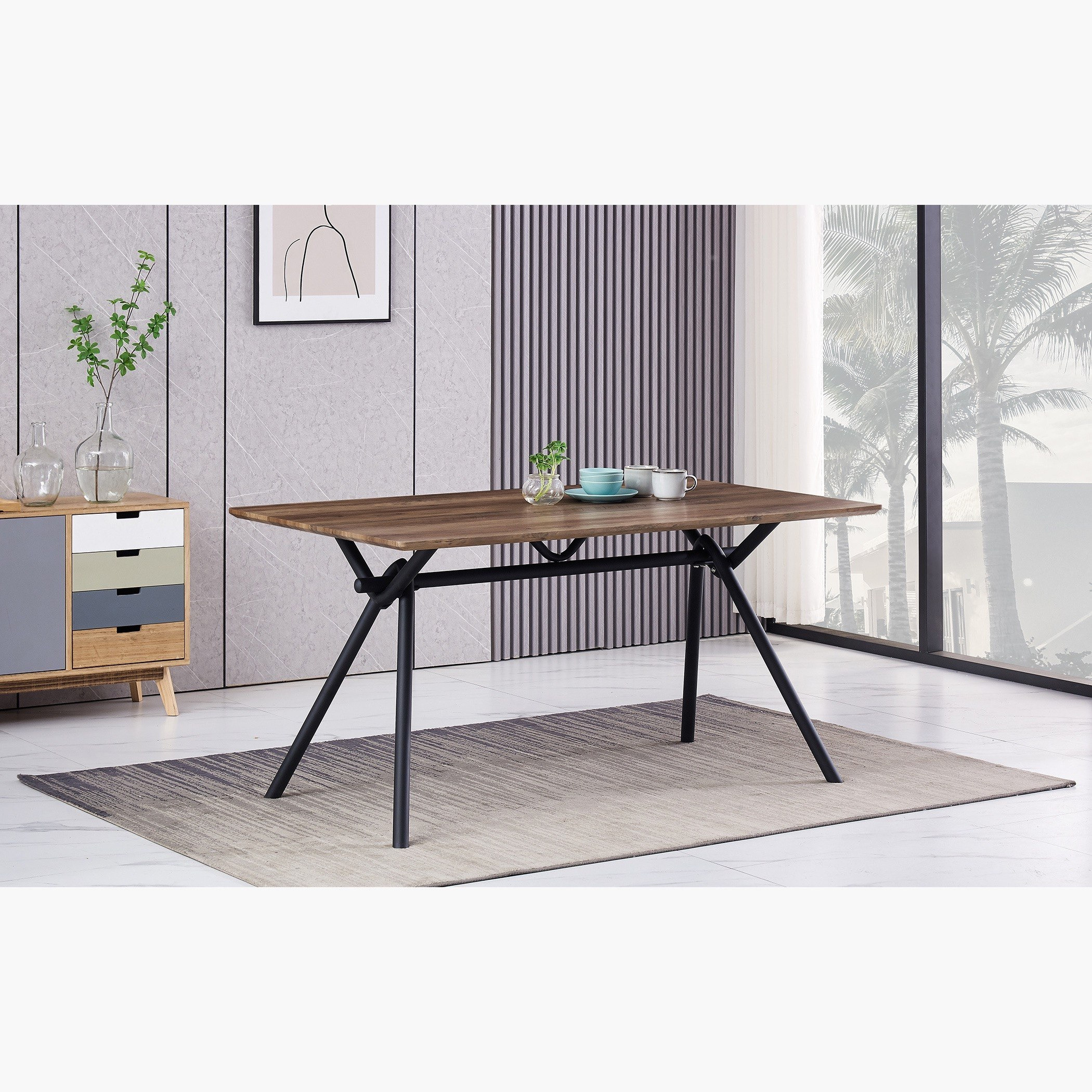طقم سفرة 6 مقاعد من بريندا-hbxfurniture-diningtablesandsets-diningsets-sixseater-image-2