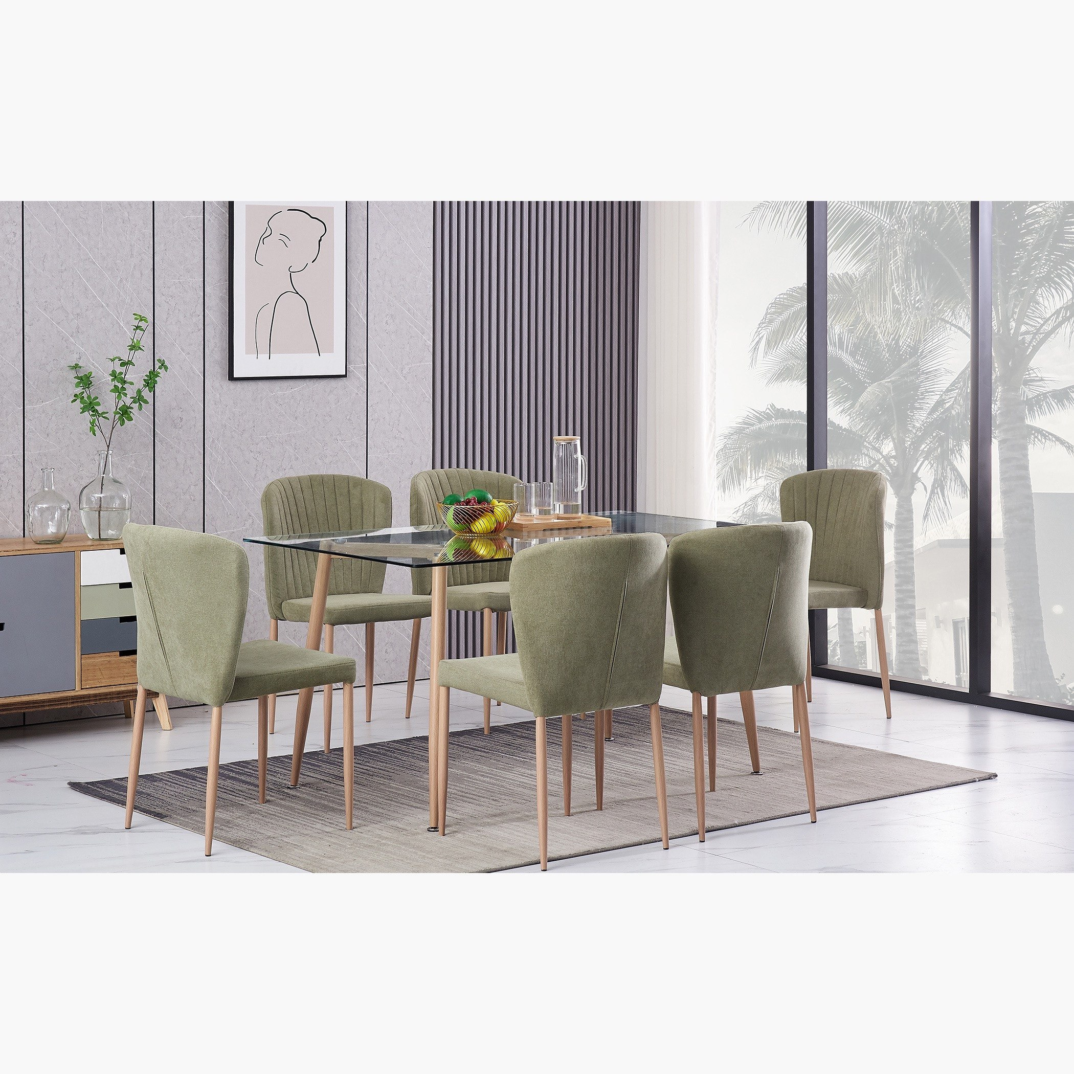 طقم سفرة 6 مقاعد من ليما-hbxfurniture-diningtablesandsets-diningsets-sixseater-image-1