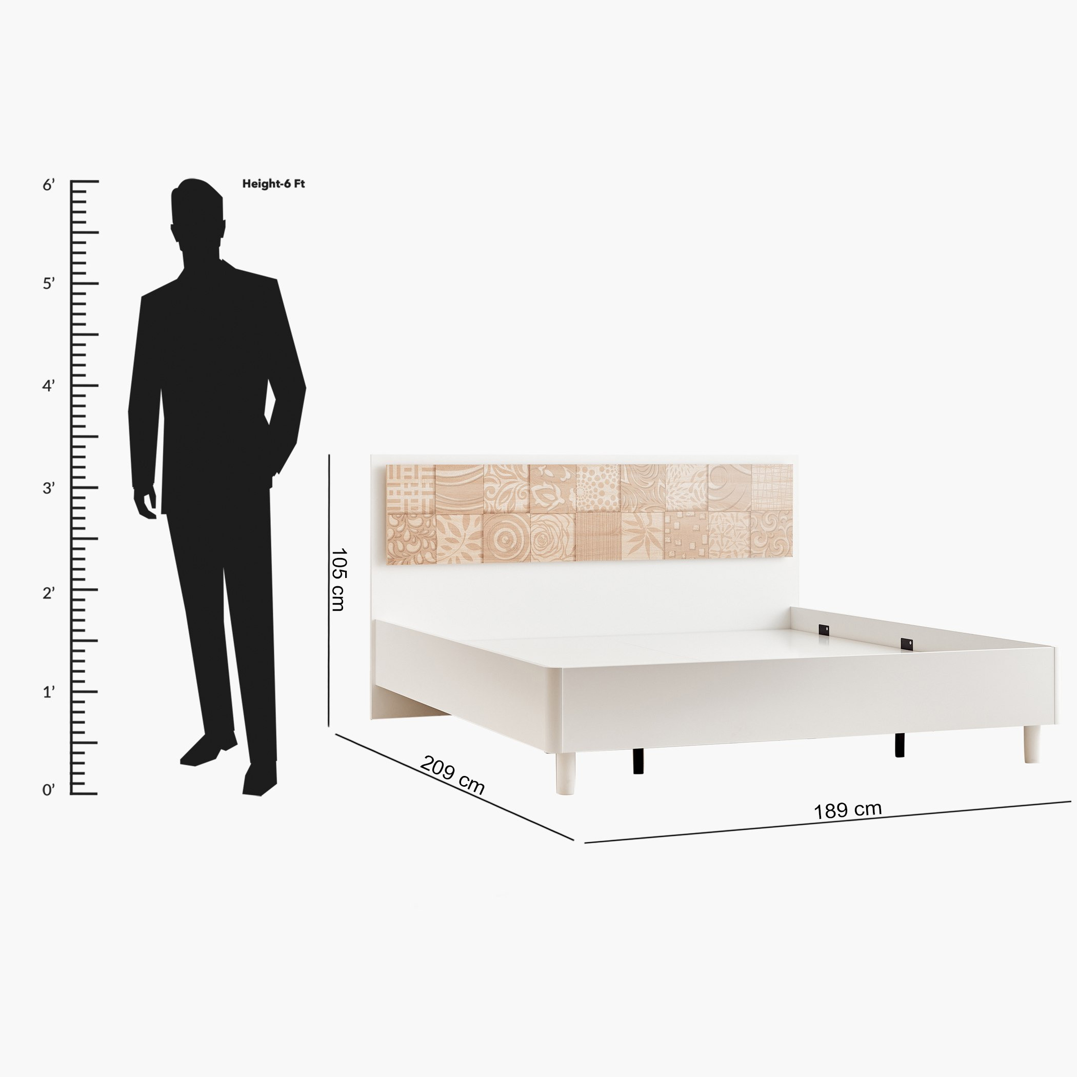 Gardenia 4-Piece King Bedroom Set without Mirror - 180x200 cm-hbxbedroom-bedsandbedsets-bedroomsets-king-image-19