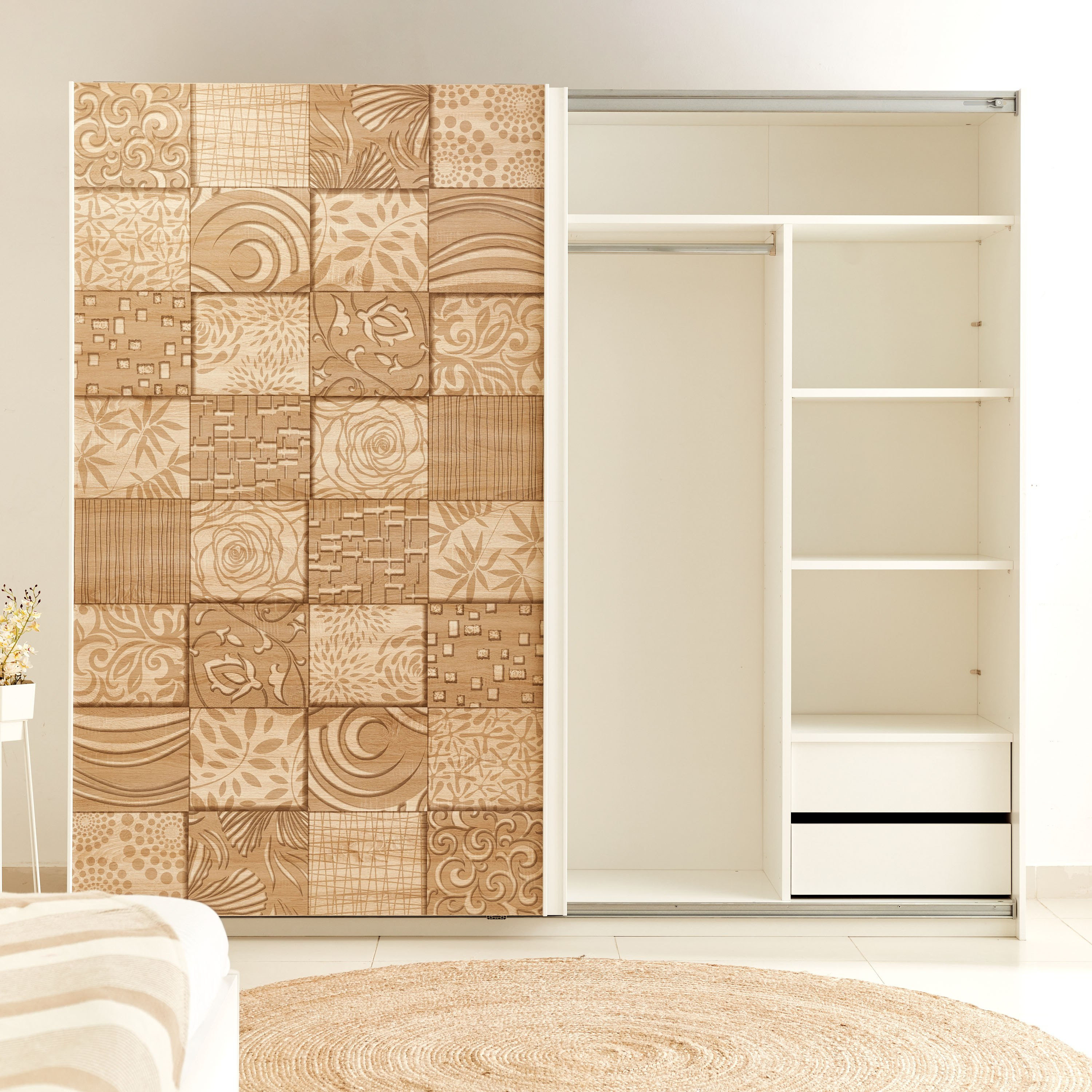 خزانة ملابس ببابين انزلاقيين ومرآة من جاردينيا-hbxfurniture-wardrobes-image-3