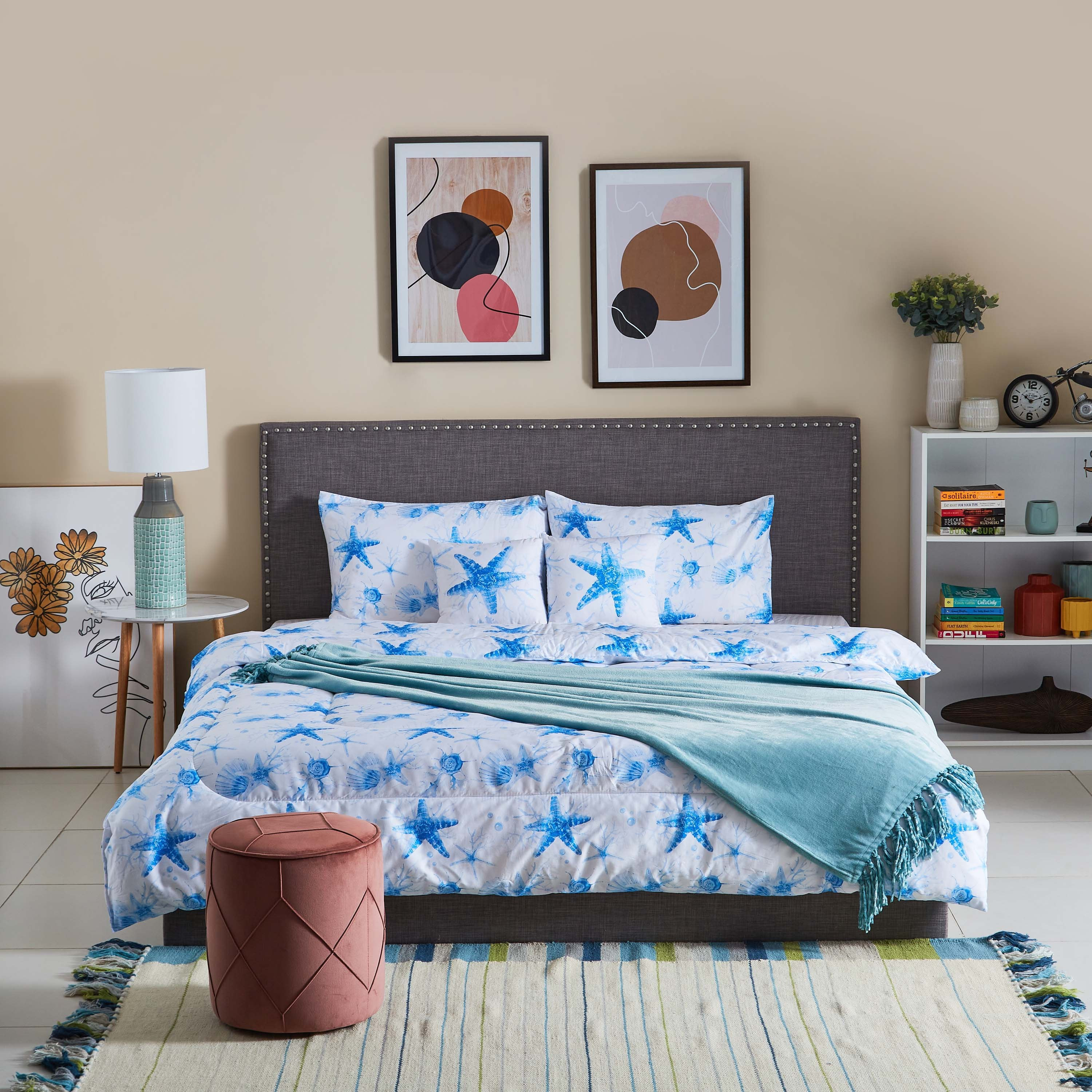 طقم لحاف كينج 5 قطع بطبعات رقمية بحرية - 220x240 سم-PROMO_HB_AE_B1G1_250925-image-7