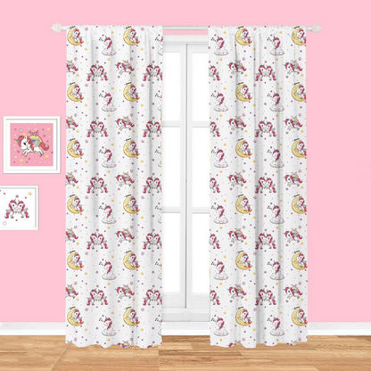 Modish Pegasus Digital Print Curtain Pair - 140x240 cms