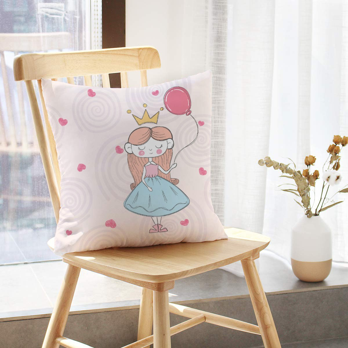وسادة محشوة بطبعات برنسيس رقمية من موديش - 40x40  سم-hbxhomeware-hbxkidsandyouth-image-1