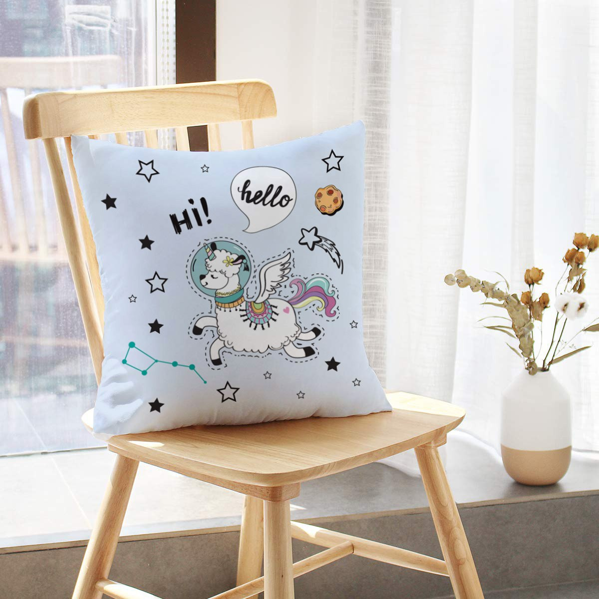 وسادة محشوة بطبعات فضاء رقمية من موديش - 40x40  سم-hbxhomeware-hbxkidsandyouth-image-1