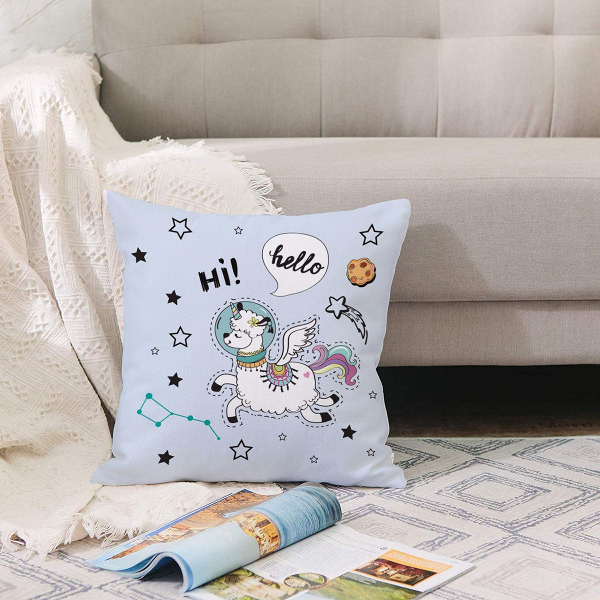 وسادة محشوة بطبعات فضاء رقمية من موديش - 40x40  سم-hbxhomeware-hbxkidsandyouth-image-2