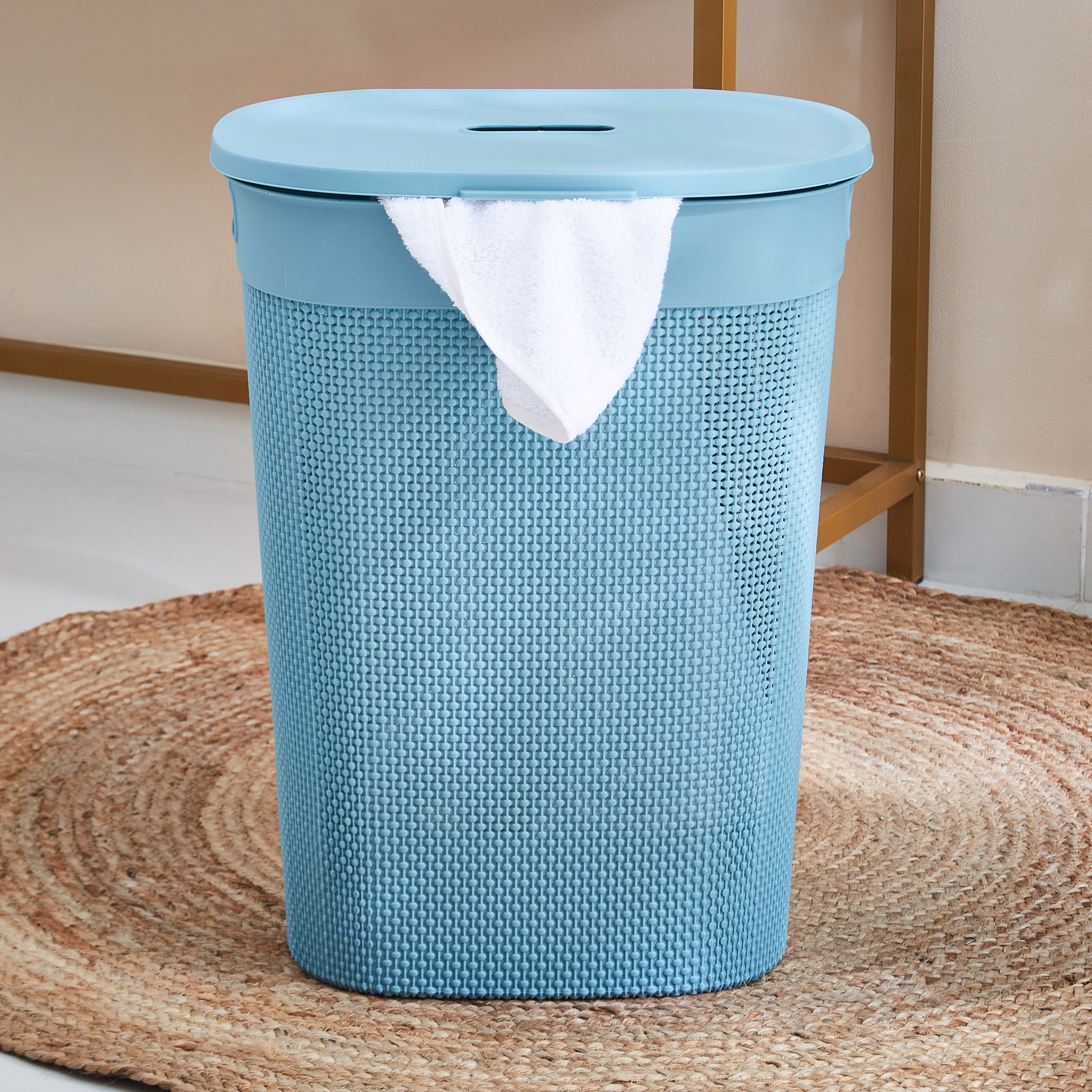 Knit Laundry Hamper - 55 L-hbxbathroom-bathroomstorage-laundryhampers-image-1