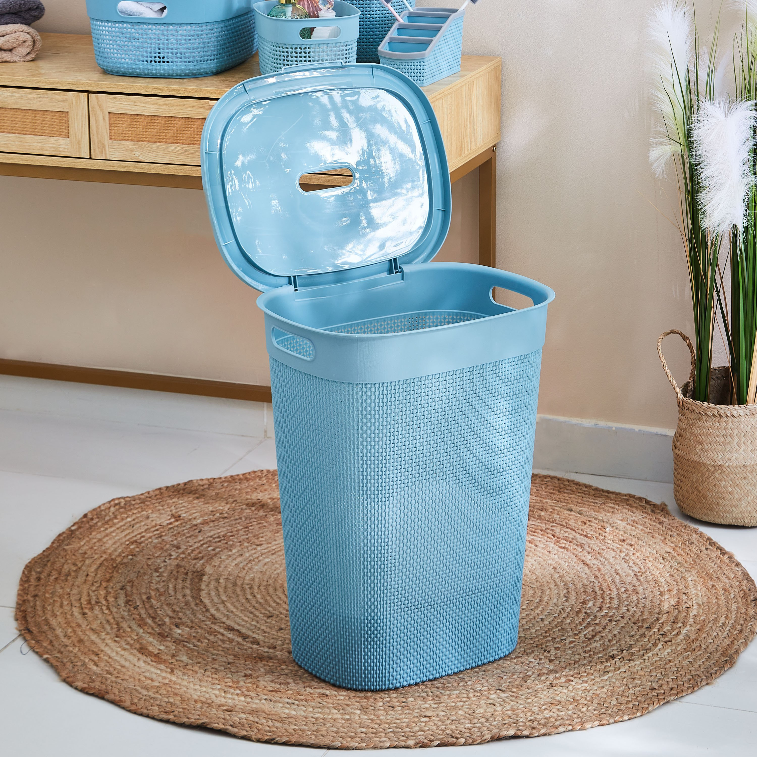 Knit Laundry Hamper - 55 L-hbxbathroom-bathroomstorage-laundryhampers-image-2