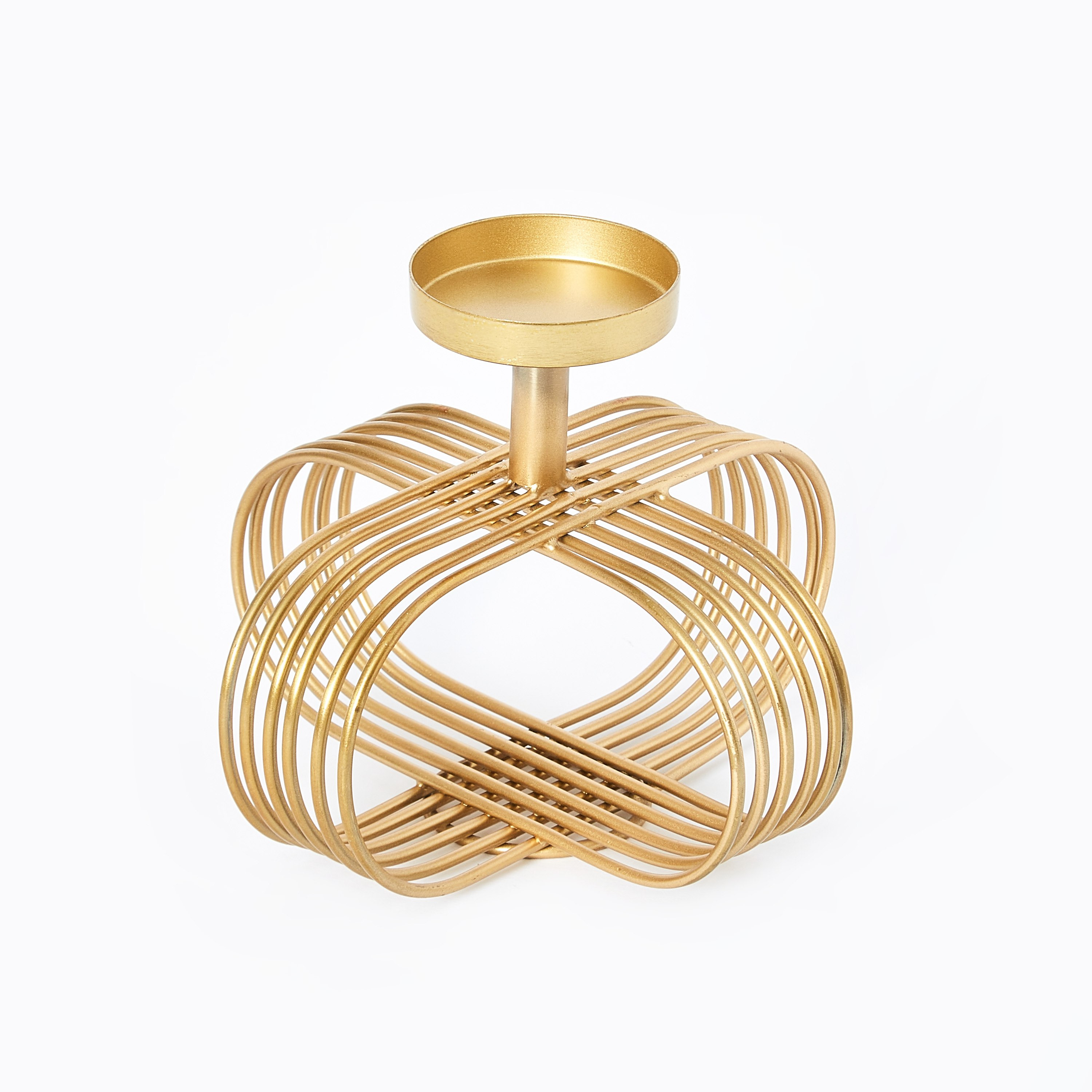 حامل شموع صغيرة بسلك معدني من عنايات - 16x16x13 26سم-hbxlivingroom-decorandaccessories-candleholders-image-5