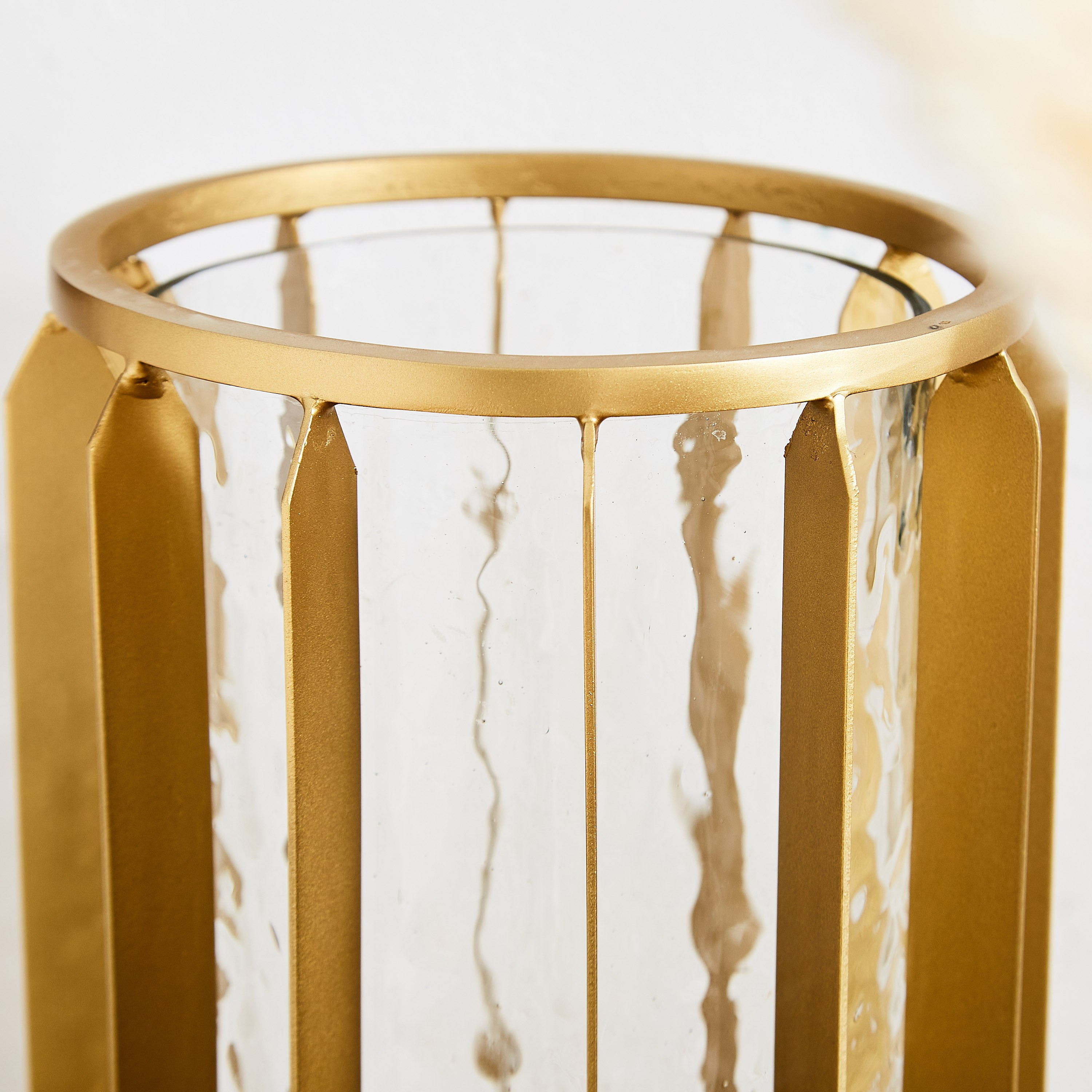 حامل شموع زجاجي معدني من عنايات - 16.5x16.5x 26سم-hbxlivingroom-decorandaccessories-candleholders-image-4