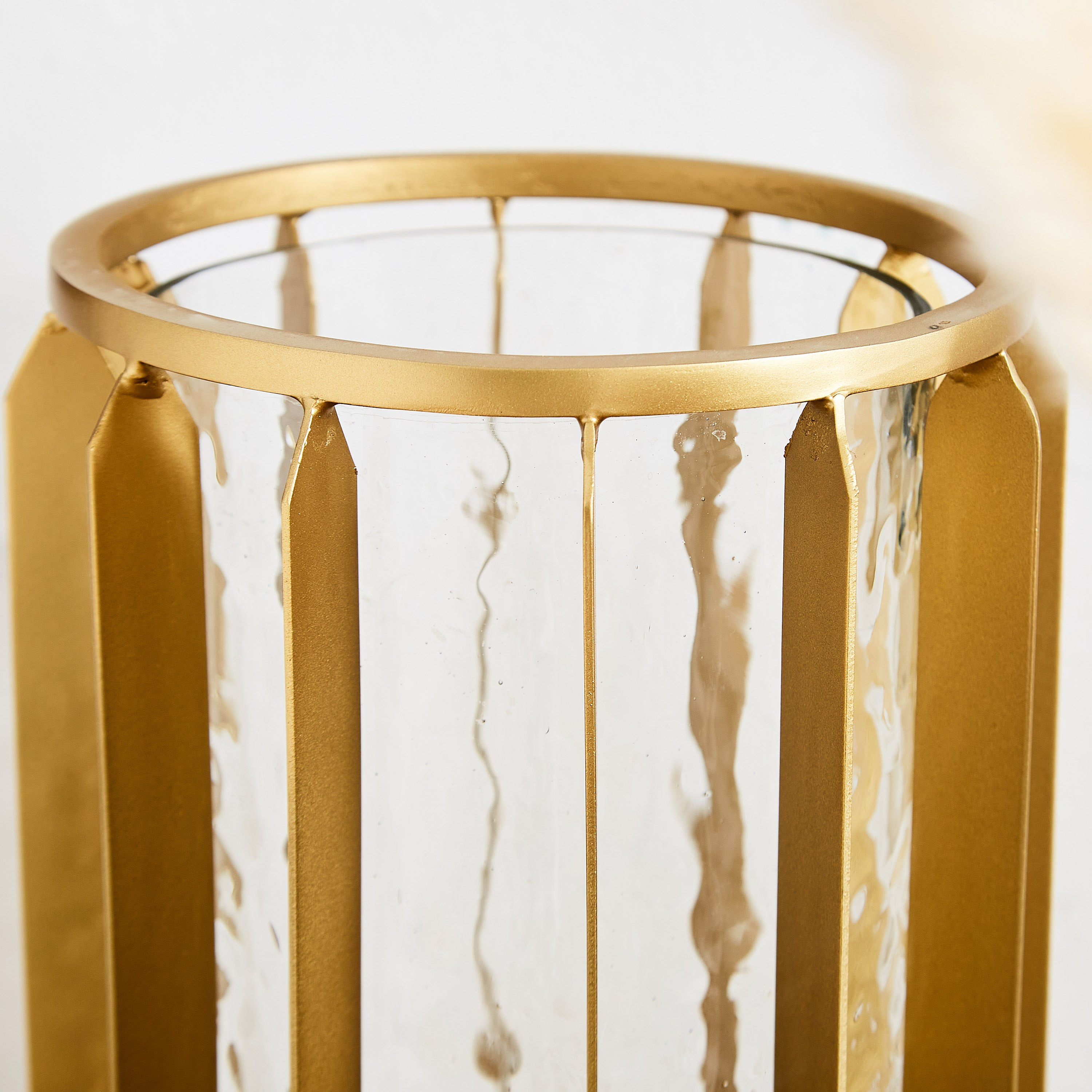 حامل شموع زجاجي معدني من عنايات - 16×16×21 سم-hbxlivingroom-decorandaccessories-candleholders-image-4