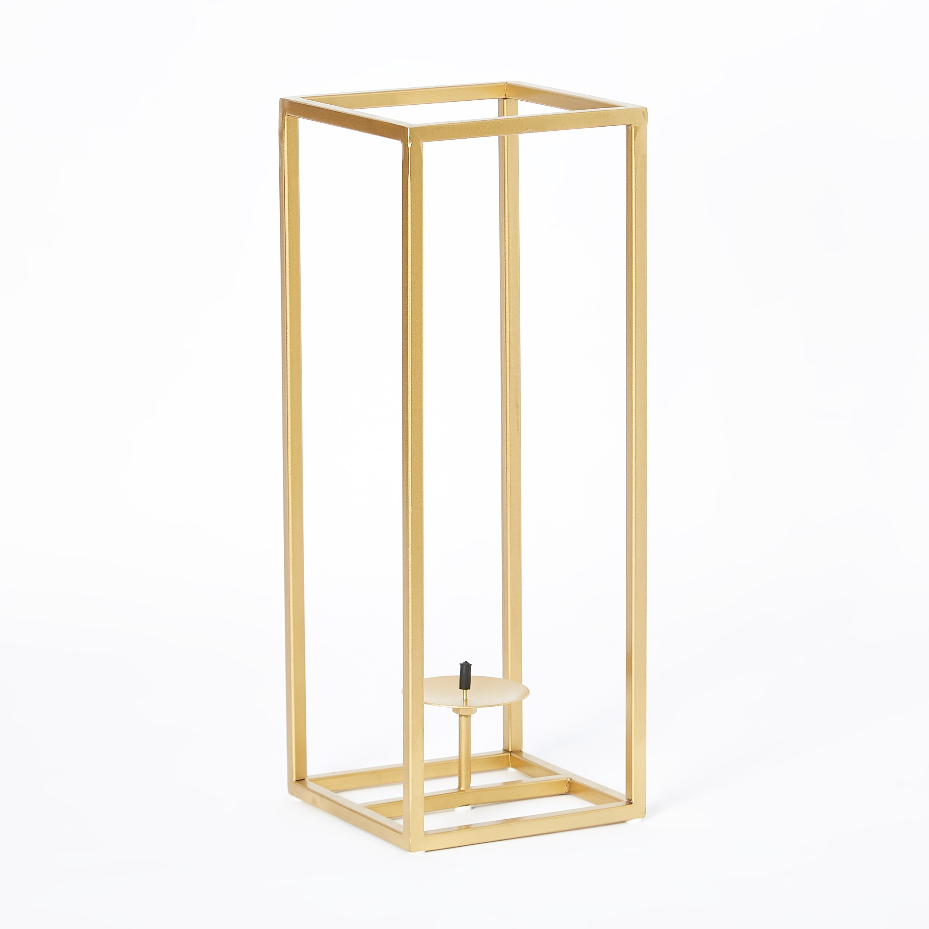 حامل شموع بإطار معدني من عنايات - 16x16x42 سم-hbxlivingroom-decorandaccessories-candleholders-image-7