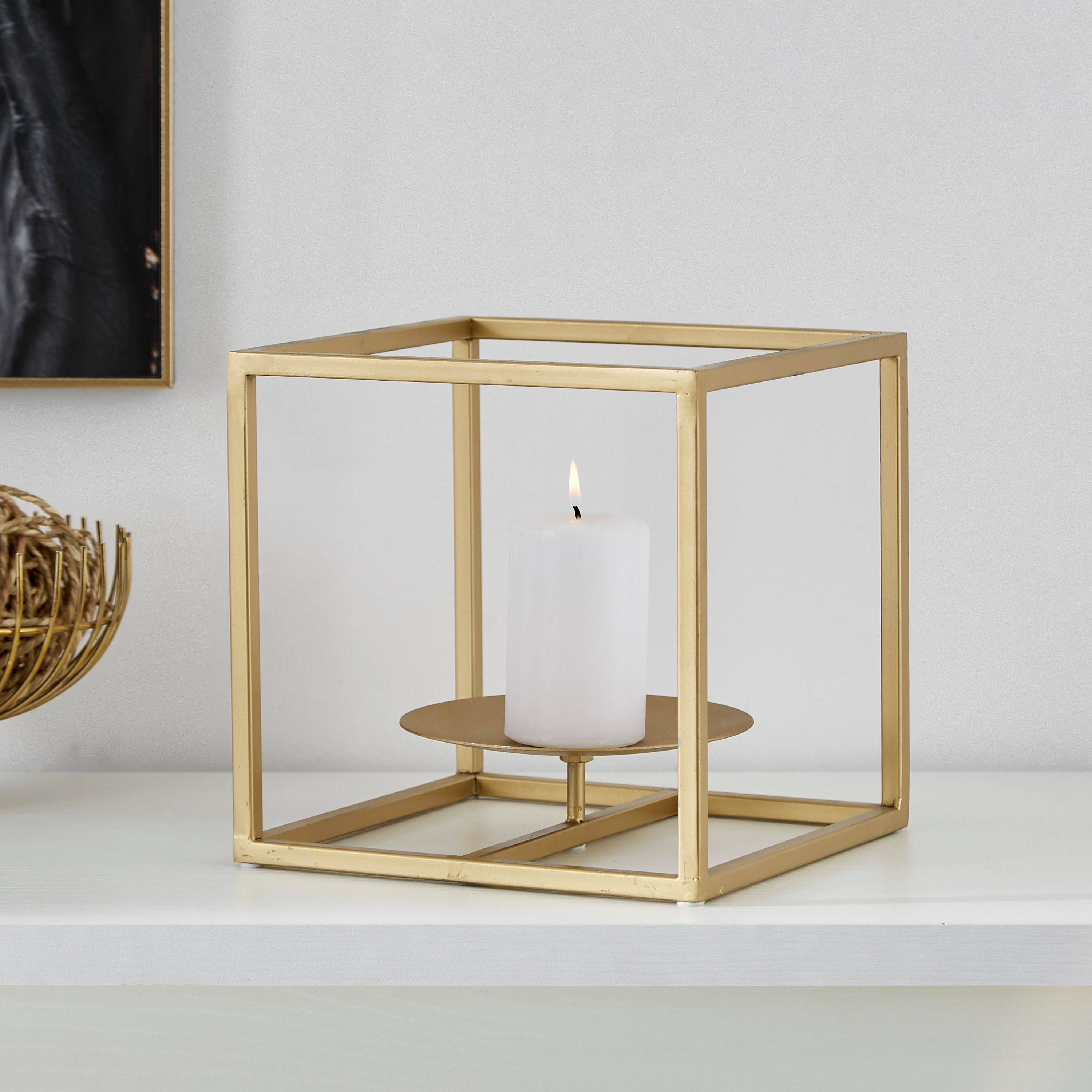 Inaayat Metal Frame Candleholder - 21.5x21.5x21.5 cm-hbxlivingroom-decorandaccessories-candleholders-image-2