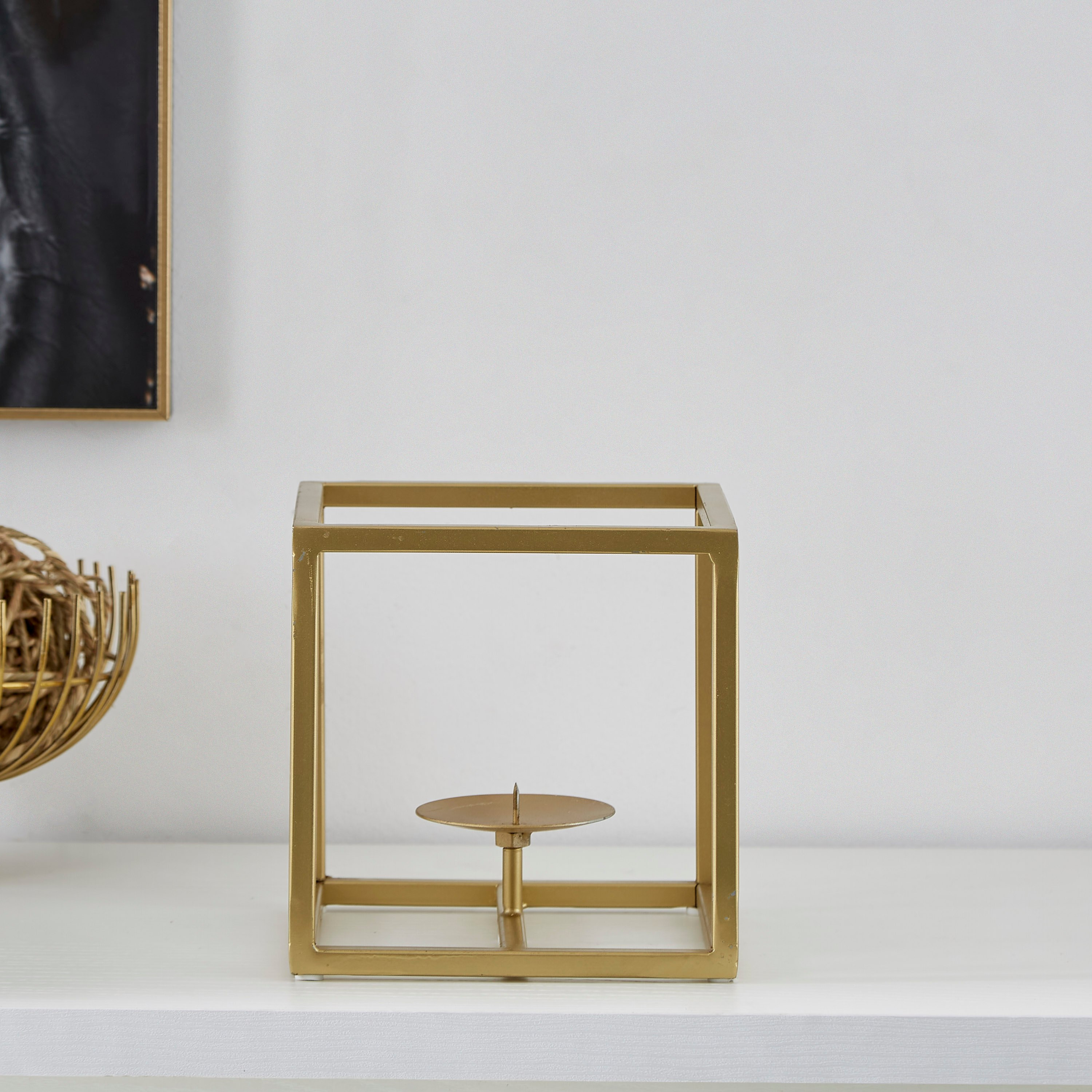 Inaayat Metal Frame Candleholder - 16.5x16.5x16.5 cm-hbxlivingroom-decorandaccessories-candleholders-image-3