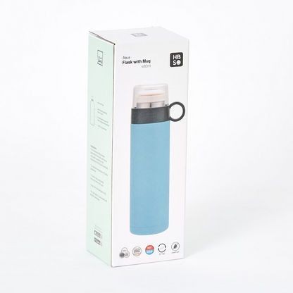 HBSO Aqua Carryon Flask with Mug - 480 ml