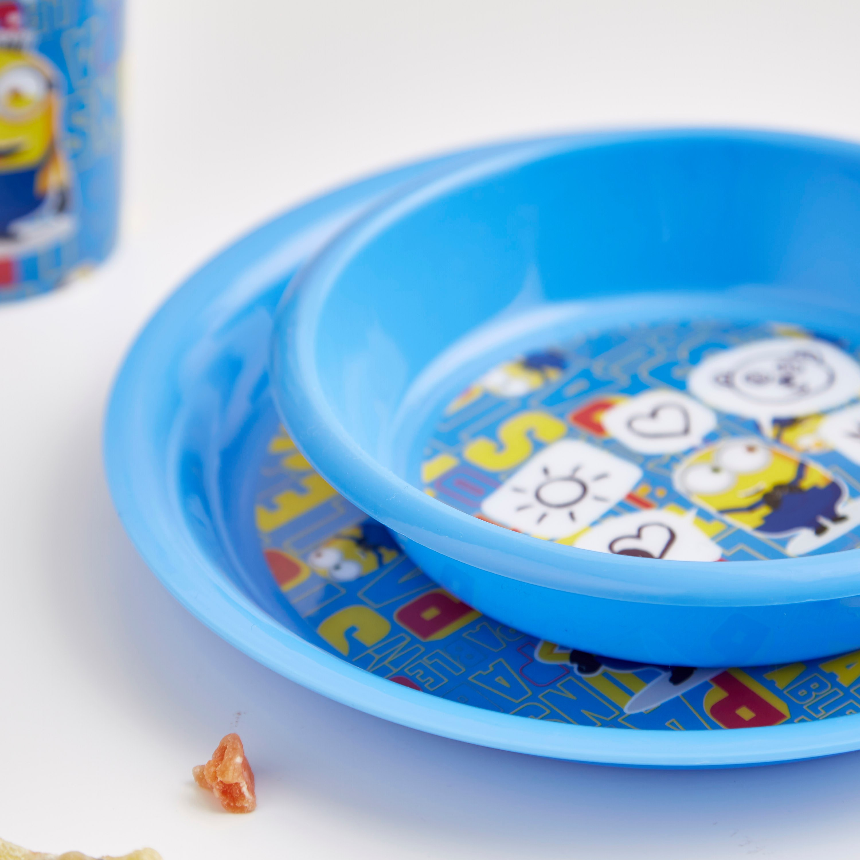 طقم إفطار بلاستيك بطبعات مينيونز 3- قطع-hbxhomeware-hbxkidsandyouth-image-2