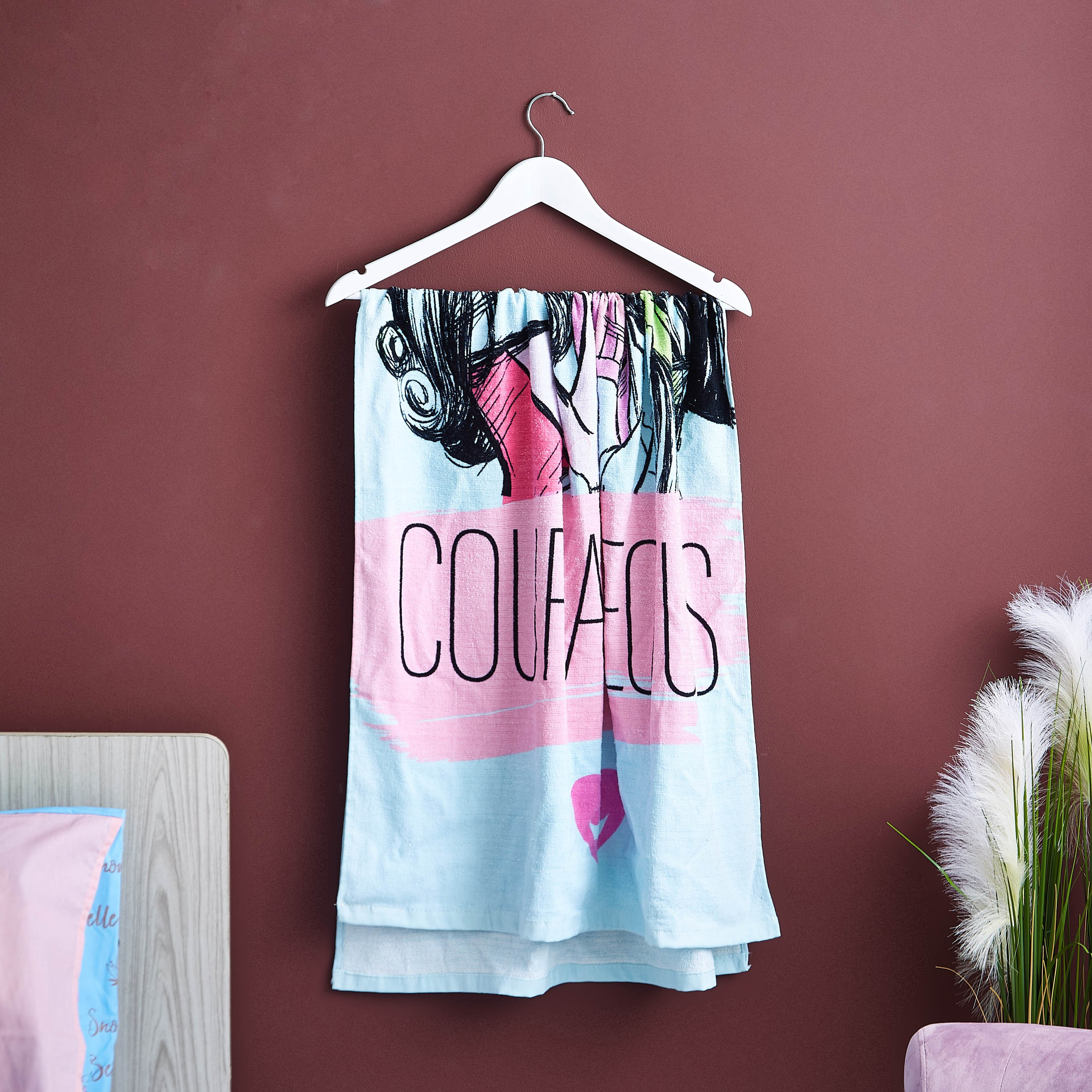 منشفة قطنية بتصميم برنسيس أند فريندز - 70 × 140 سم-hbxhomeware-hbxkidsandyouth-image-1