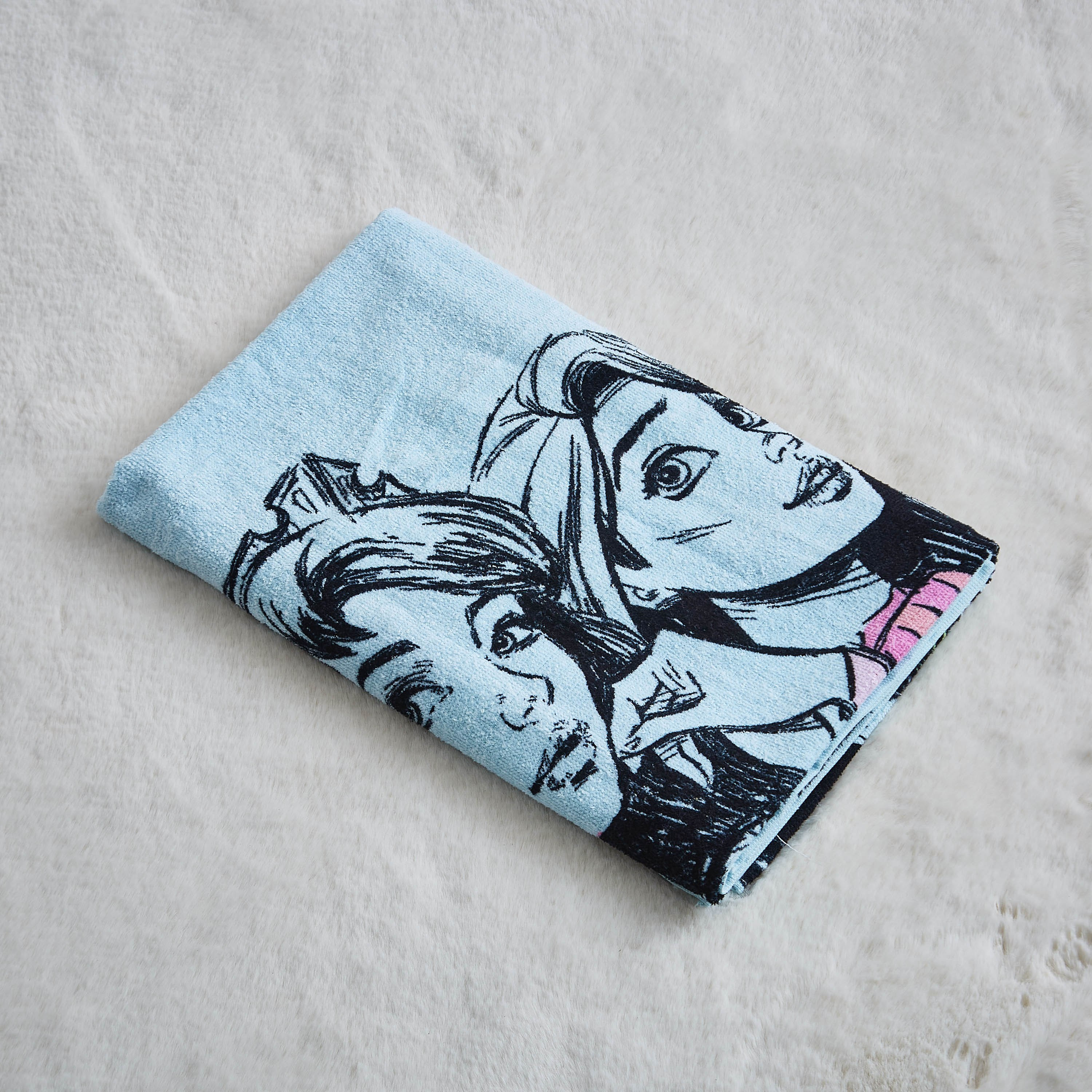 منشفة قطنية بتصميم برنسيس أند فريندز - 70 × 140 سم-hbxhomeware-hbxkidsandyouth-image-4