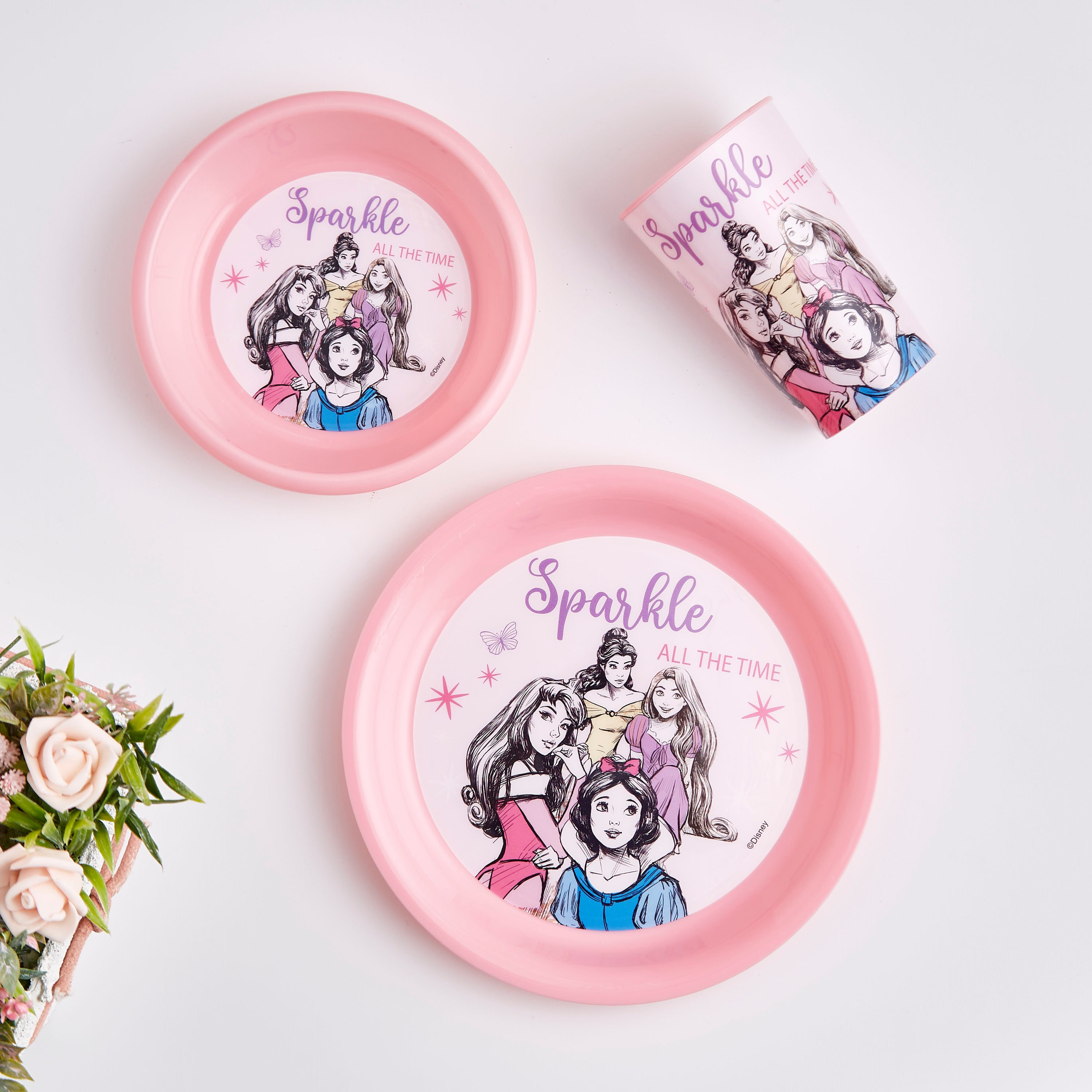 طقم إفطار بلاستيك 3 قطع من برنسيس & فريندز-hbxhomeware-hbxkidsandyouth-image-1